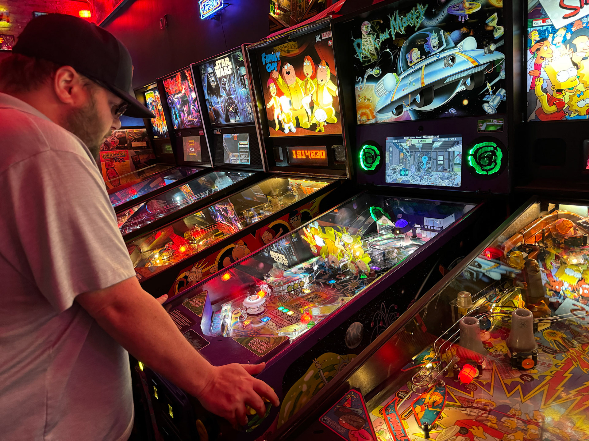 Tilt Arcade Bar for Joe's birthday