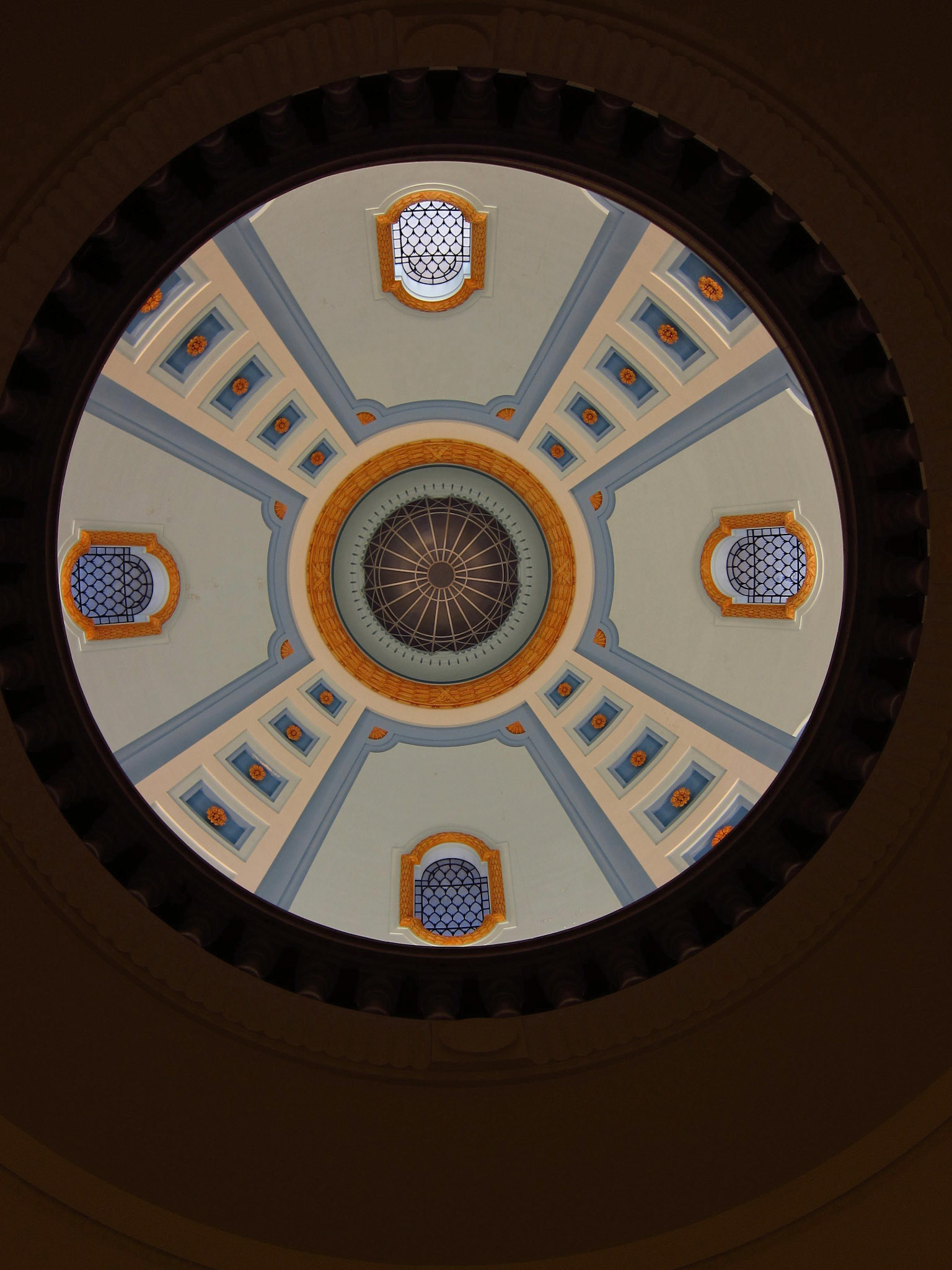 The inside of the massive dome of the Manitoba Legislature