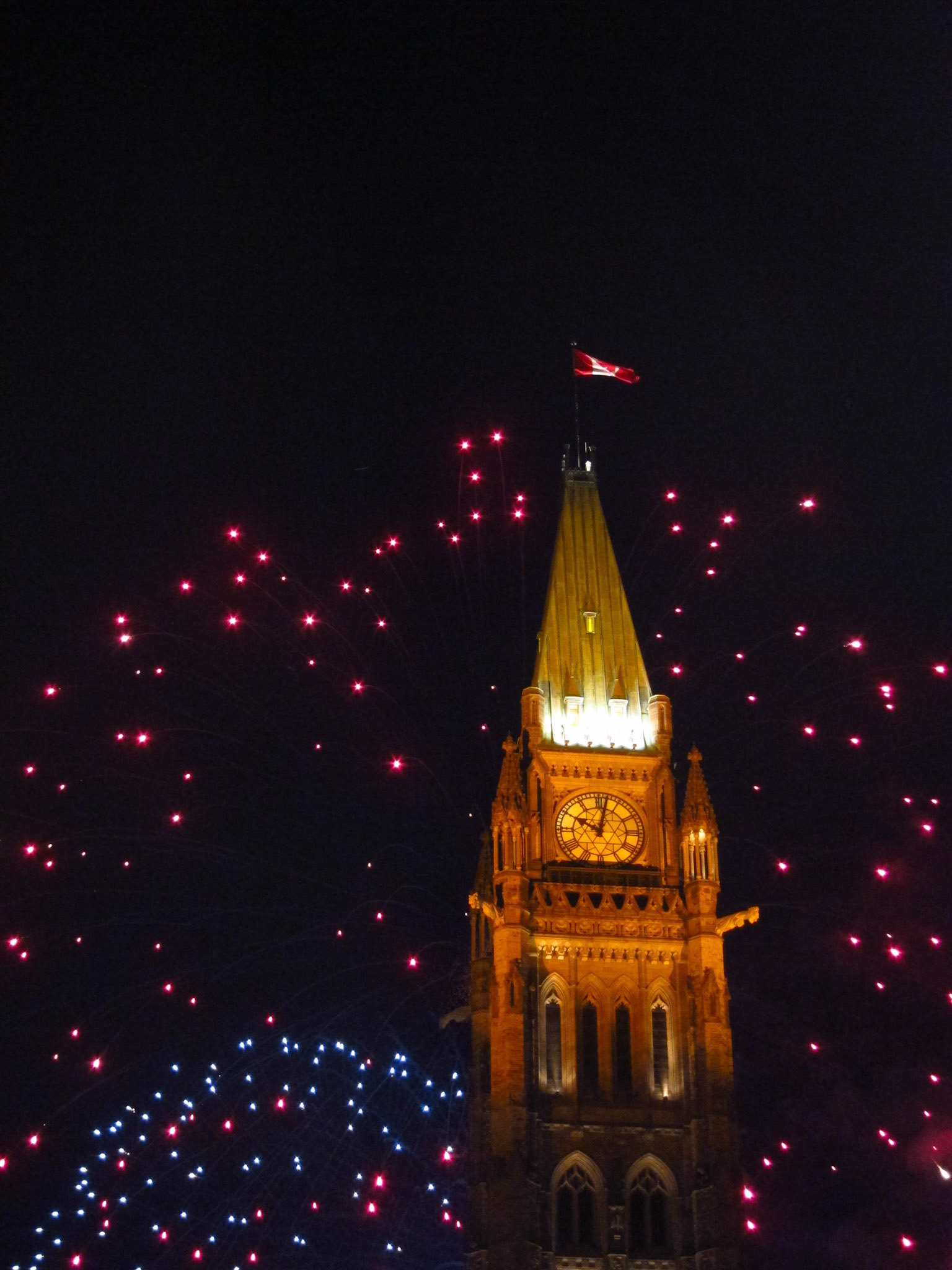 And the moment we all waited for: fireworks. Happy Canada Day