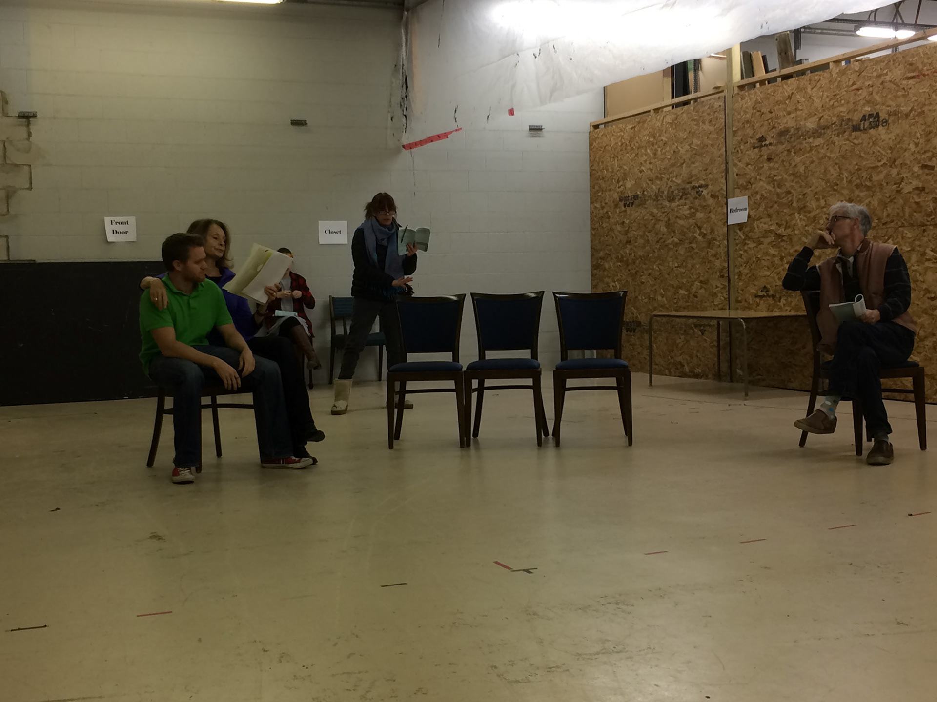 Rehearsals behind the scenes for "Vanya and Sonia and Masha and Spike" by Christopher Durang