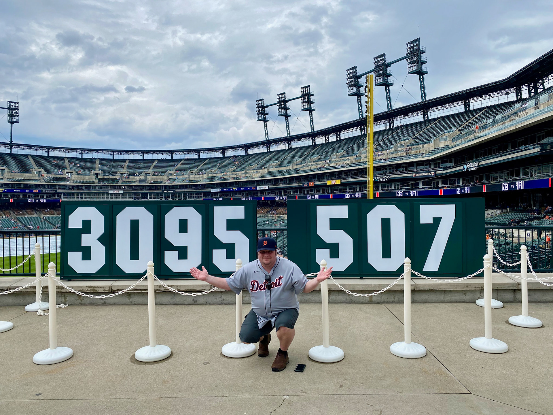 Attended a Tigers game that was canceled due to weather! Comerica Park is beautiful