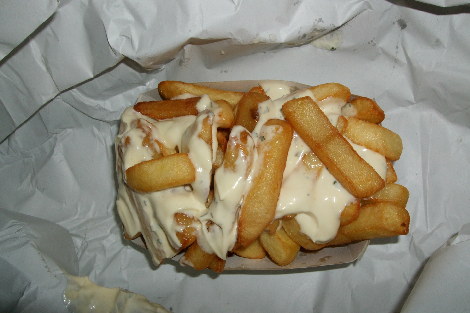 I started to check off the "must do in Belgium" things. Fries with mayo; check!