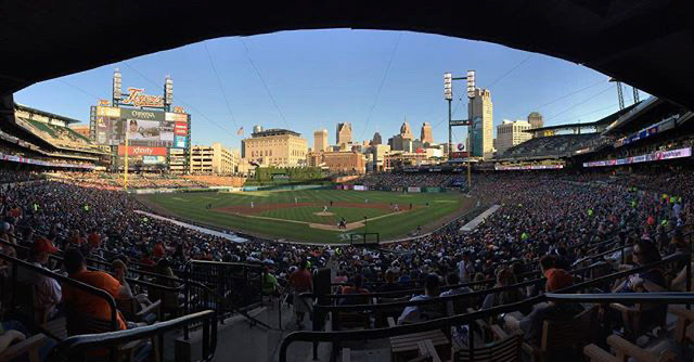 Detroit, you’re looking pretty scenic from these seats! Love the architecture and revitalization!
