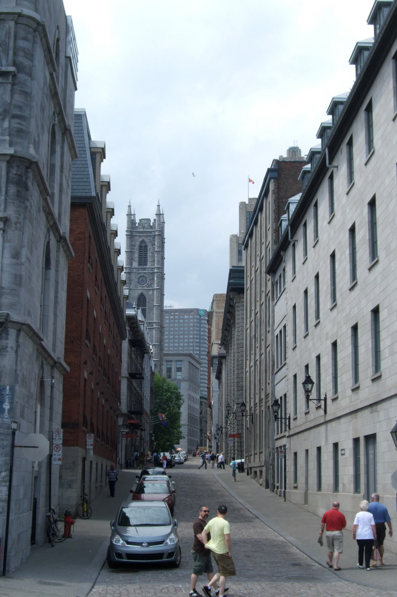Narrow Streets as Old Montreal reaches the Old Port