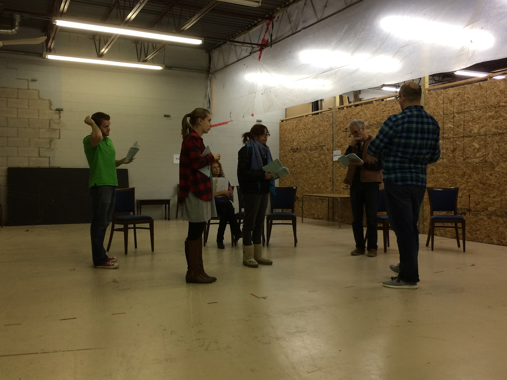 Rehearsals behind the scenes for "Vanya and Sonia and Masha and Spike" by Christopher Durang