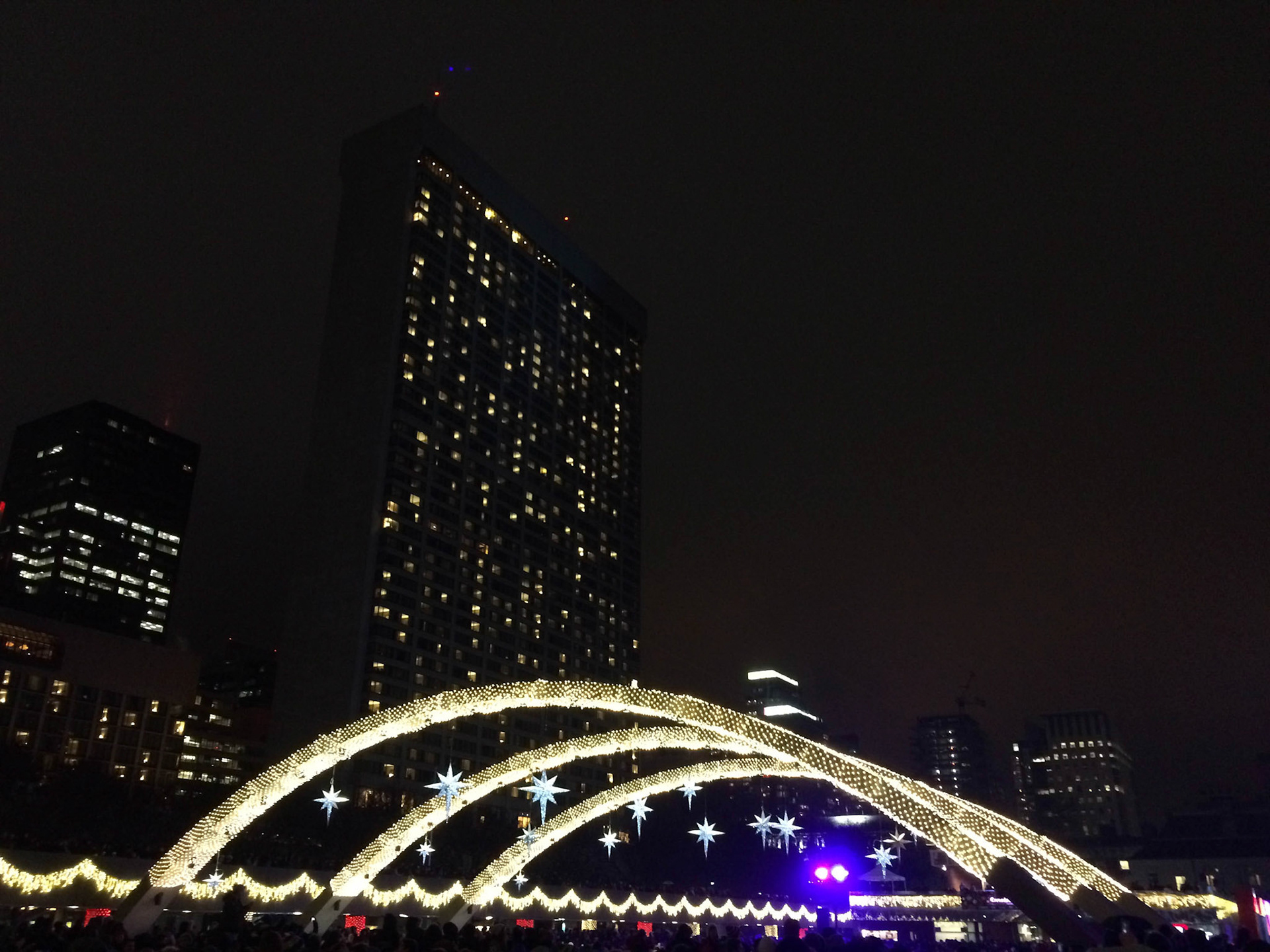Next stop: Nathan Phillips Square for the Cavalcade of Lights