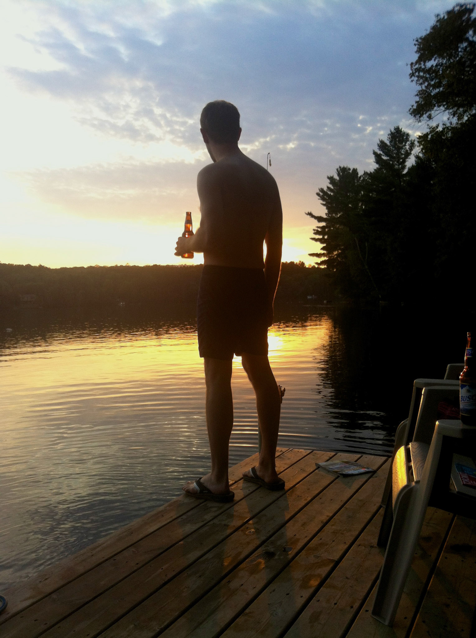Savouring our last sunset of our Huntsville cottage vacation. Deep sigh… paradise