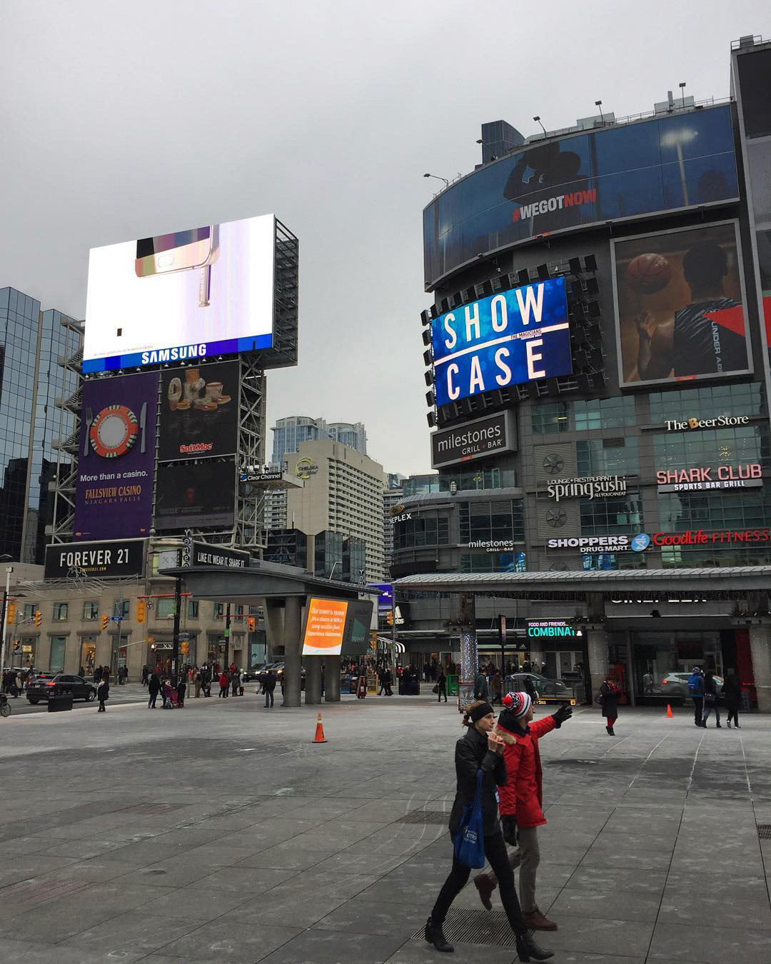 The massive amount of billboard ads at Young-Dundas Square is too much to take in with just a photo. It's electric here!