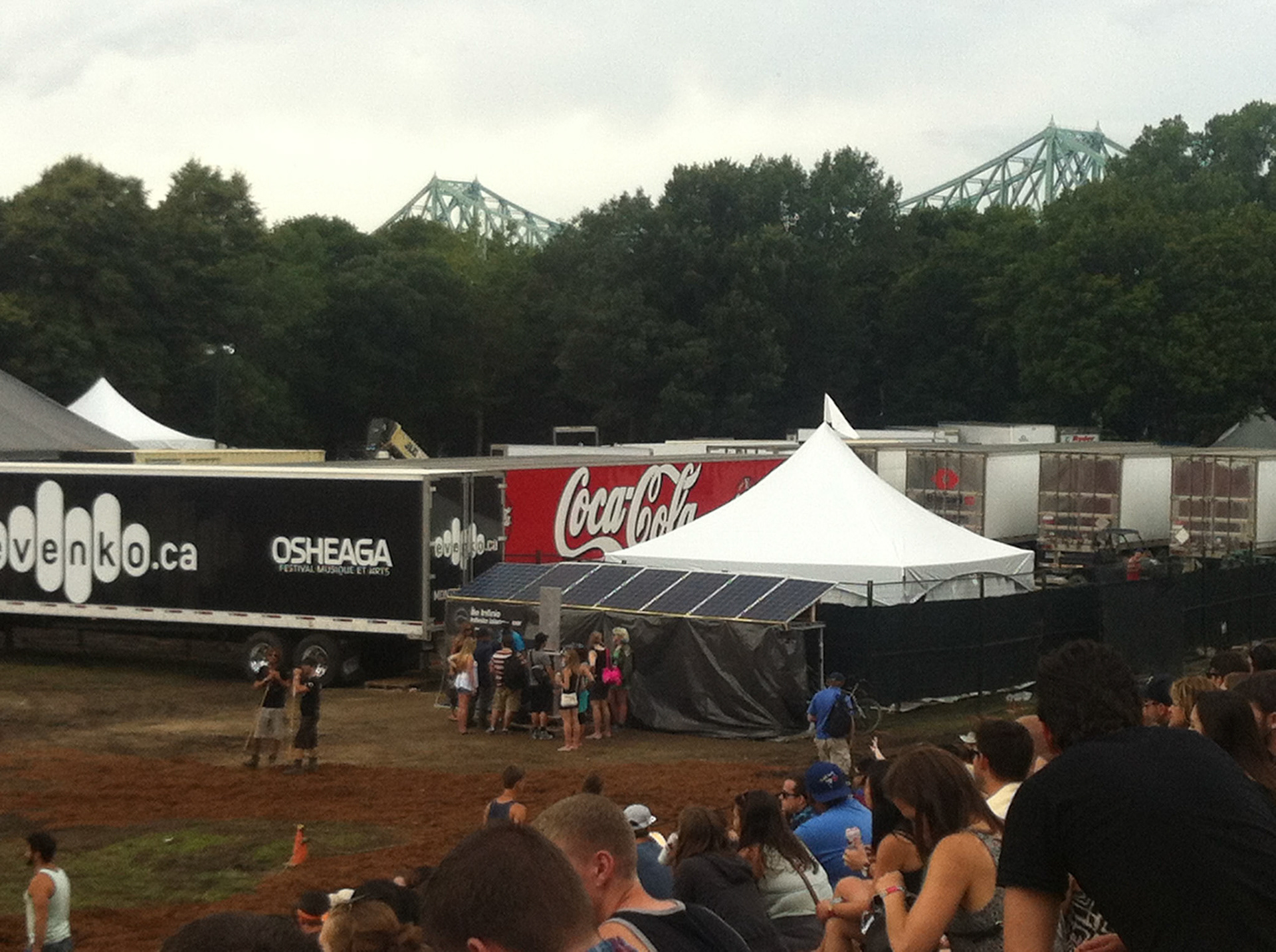 They also had these nifty solar-powered smartphone charging stations with wifi
