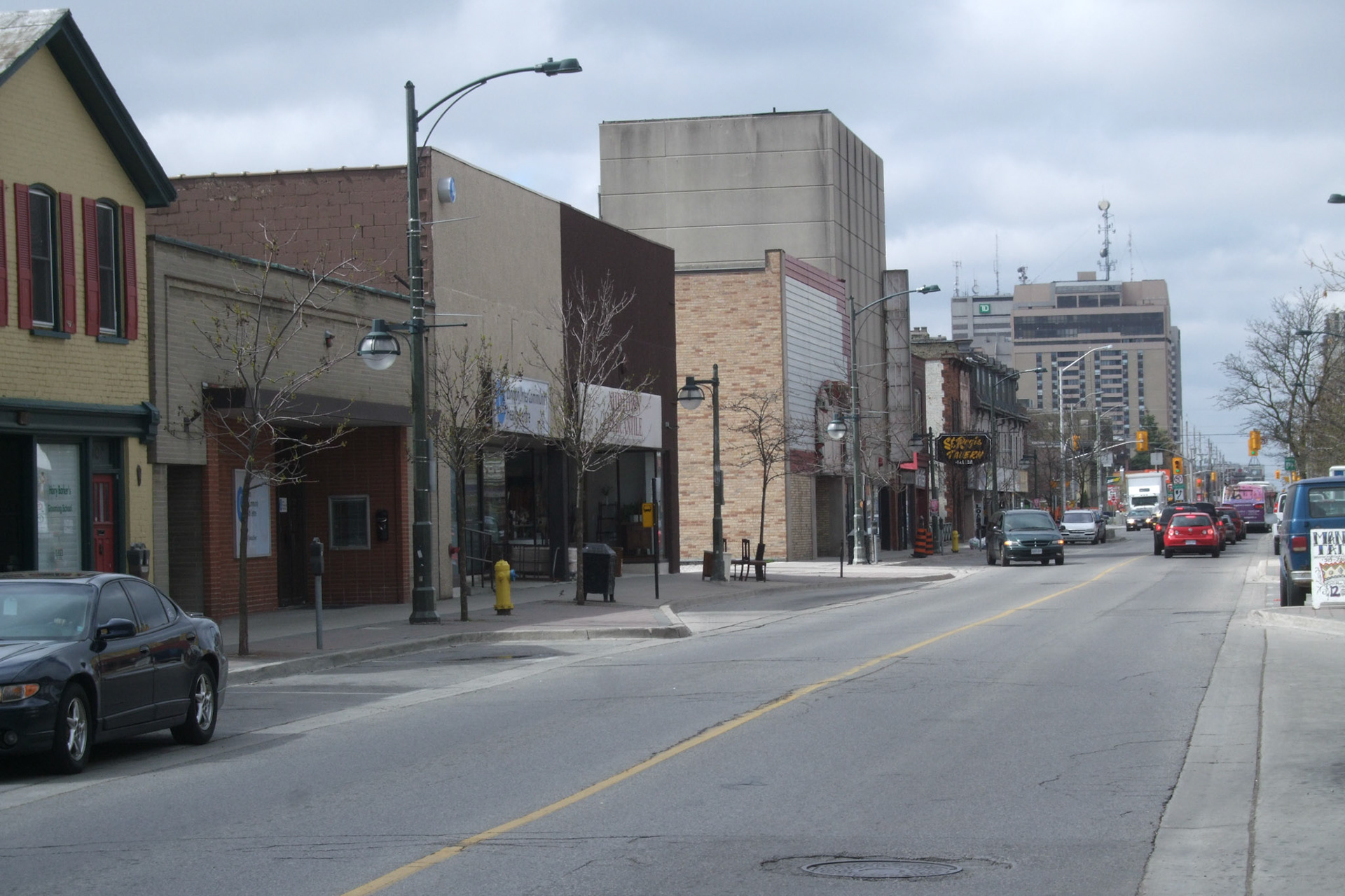 Looking west towards downtown London through Old East Village