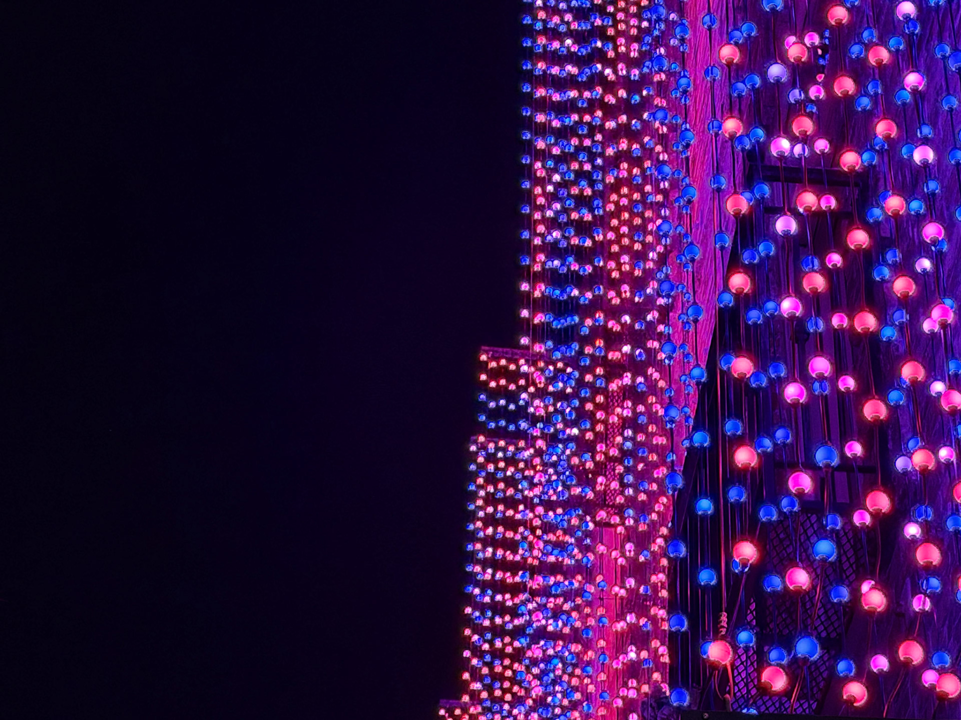 Festive lights at Lights On Stratford