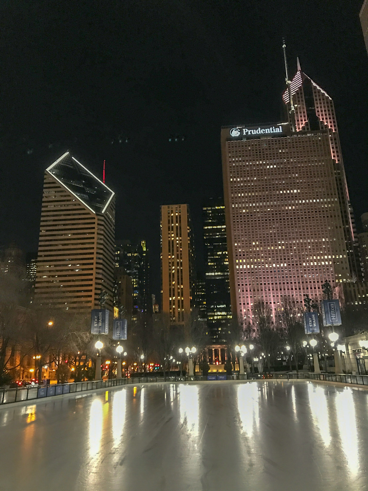 Downtown Chicago by night