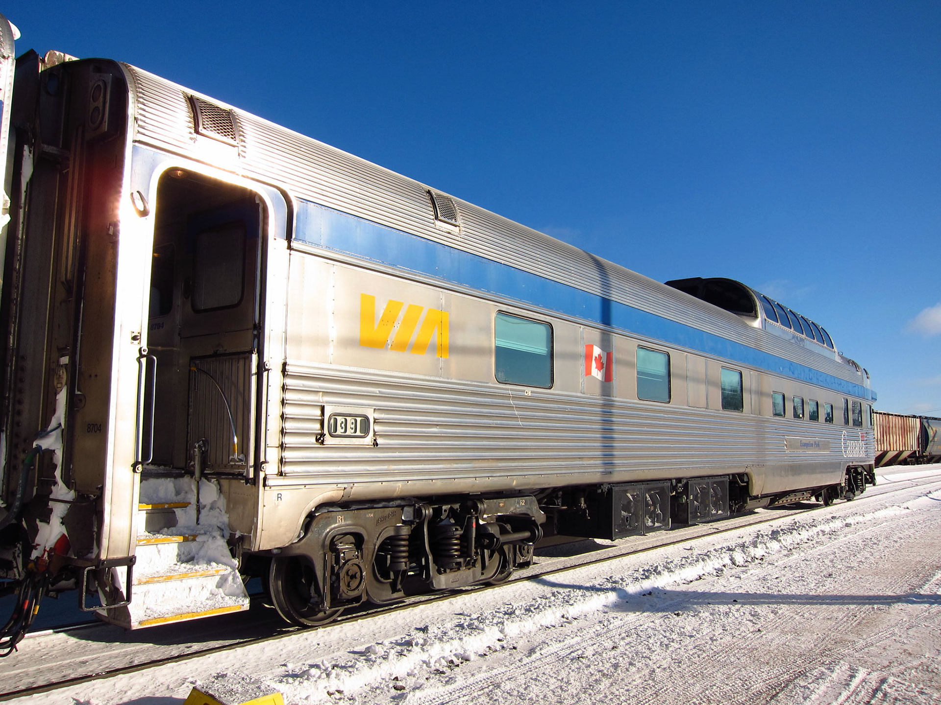 The Park Car at the back of the train