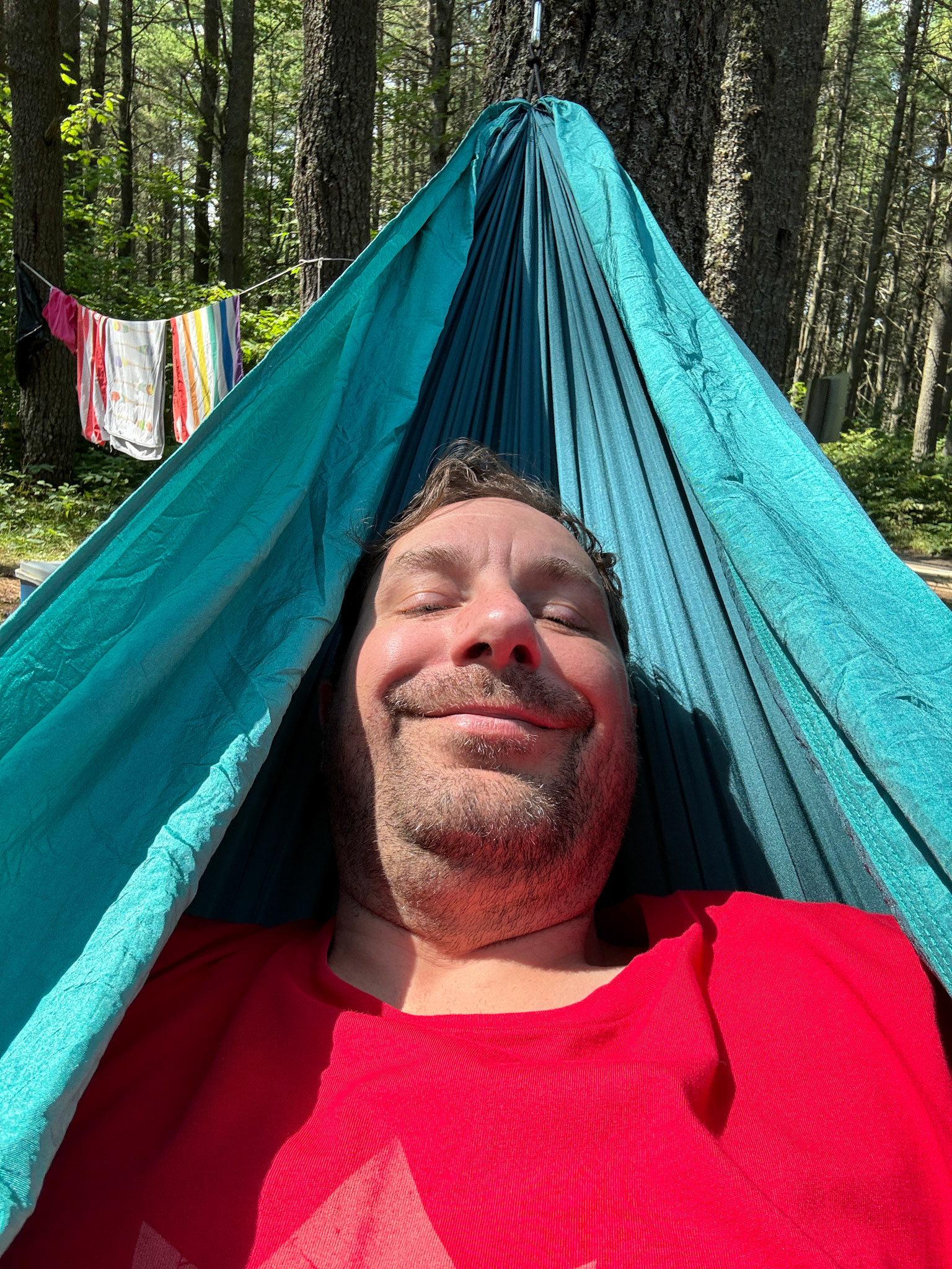 We spent the rest of the afternoon on Friday relaxing in our hammocks reading