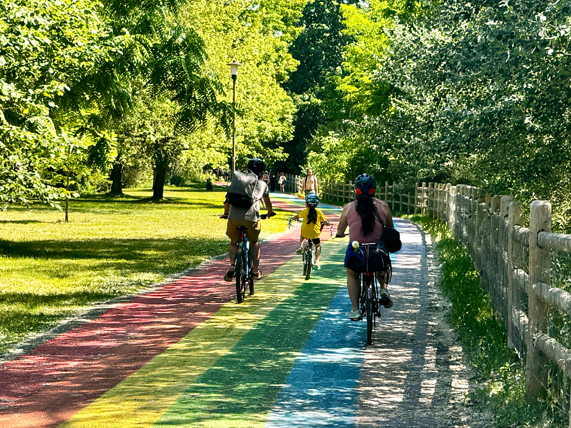 Leading to Hanlan's Point is the world's longest rainbow roadway