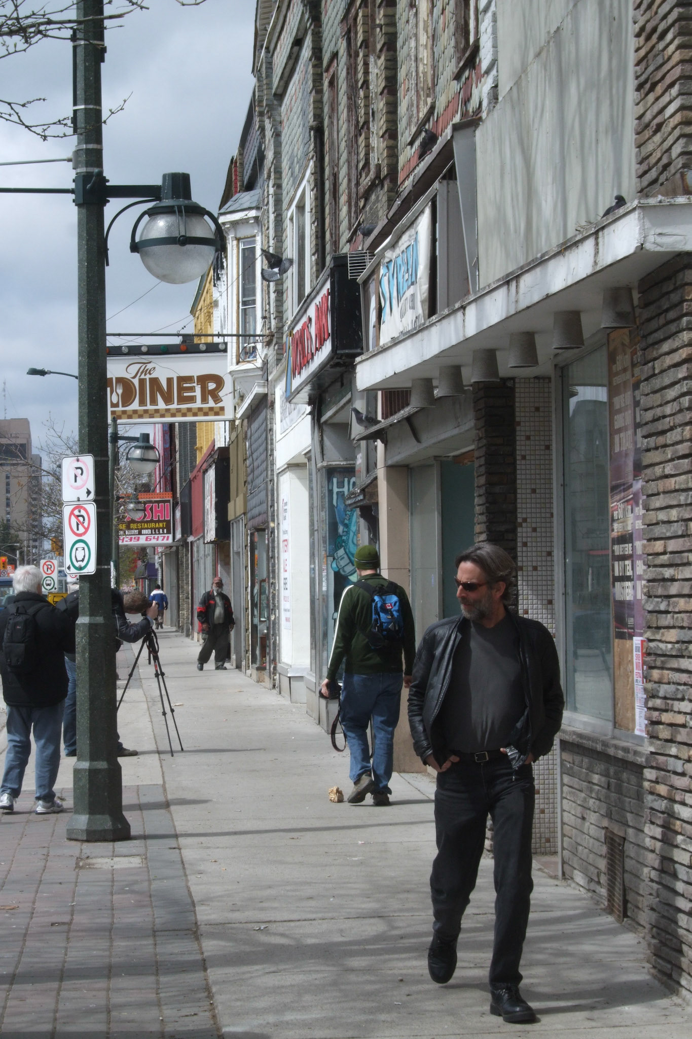 Sidewalk activity in Old East Village