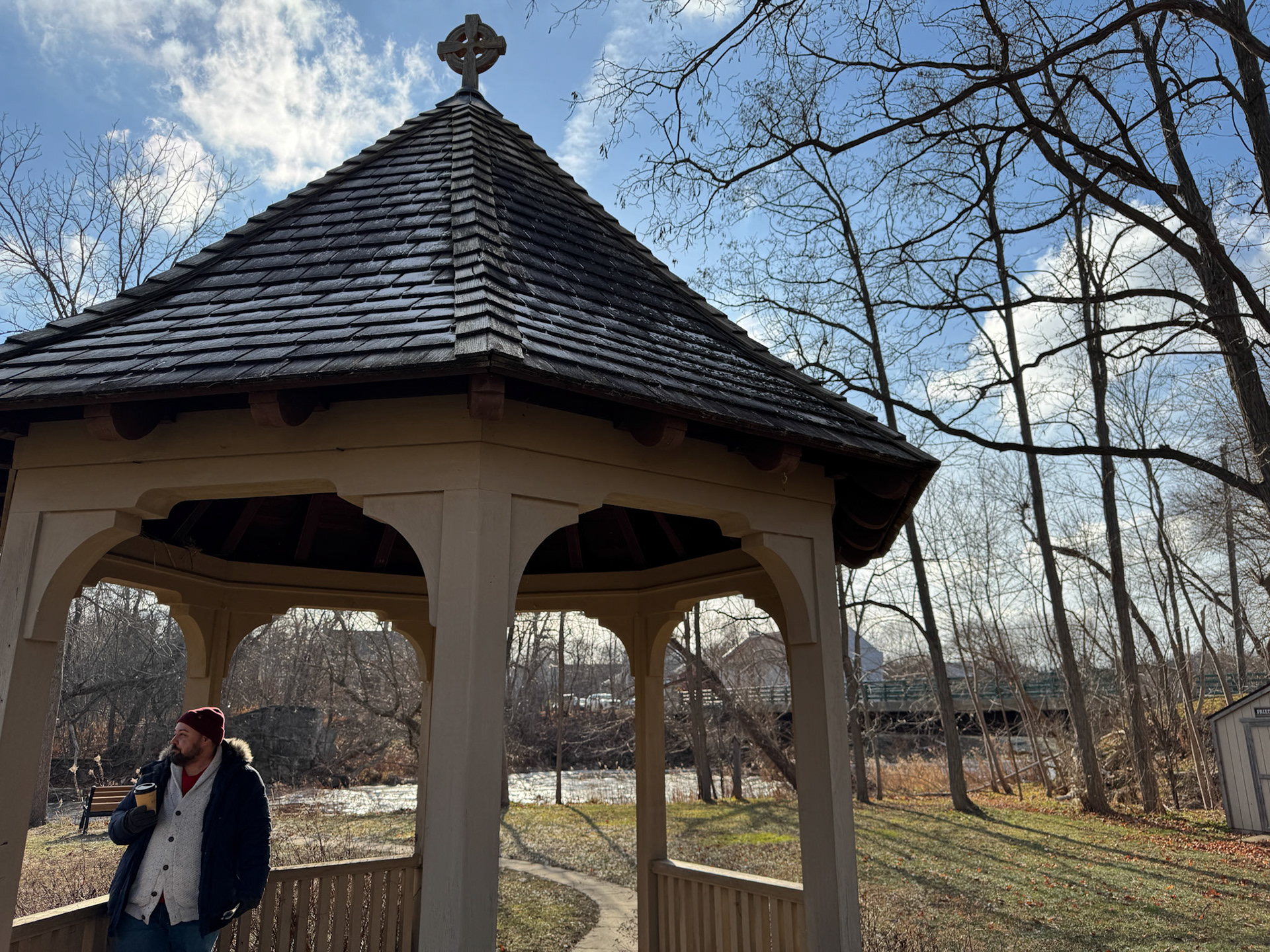 The picturesque grounds of St. Albans Church along the Credit River