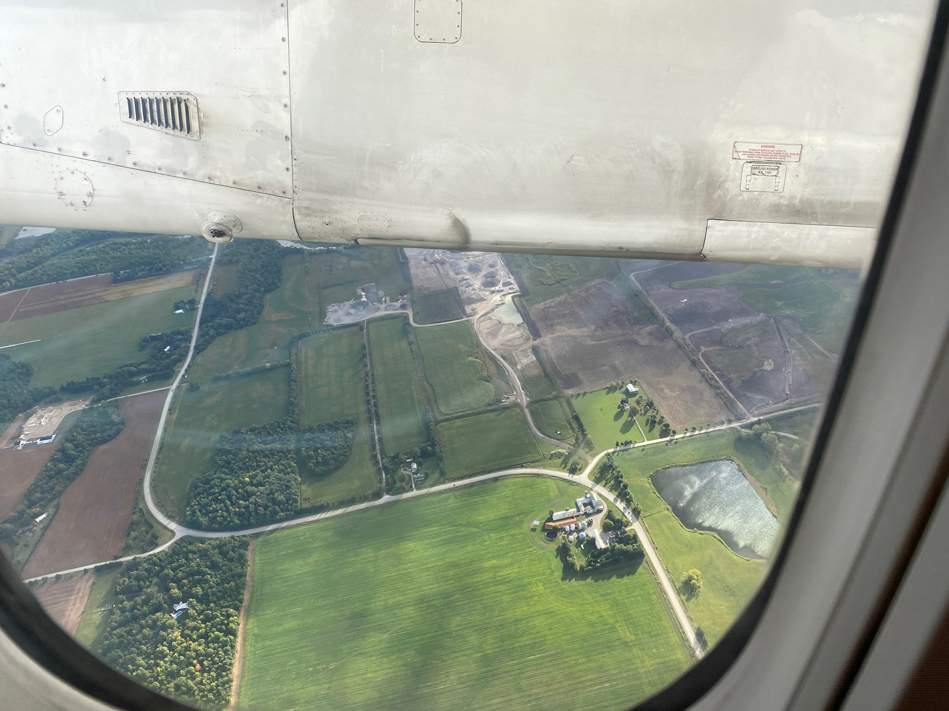 Flying to Winnipeg, September 2022