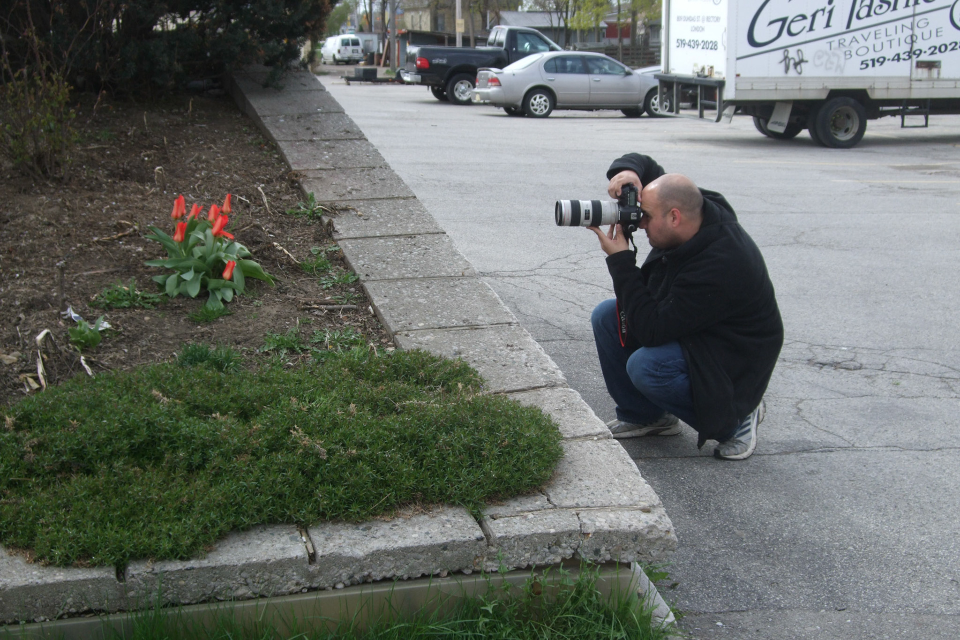 Spring in Old East Village London... signs of colour popping up amid some desolate looking areas