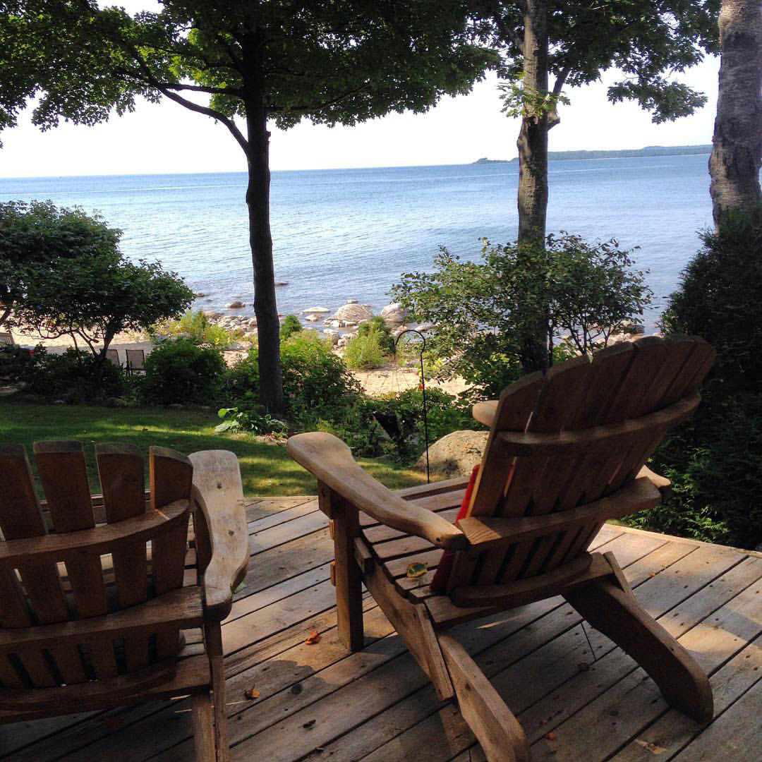 My perch for the long weekend: paradise on Nottawasaga Bay (Christian Island in view)