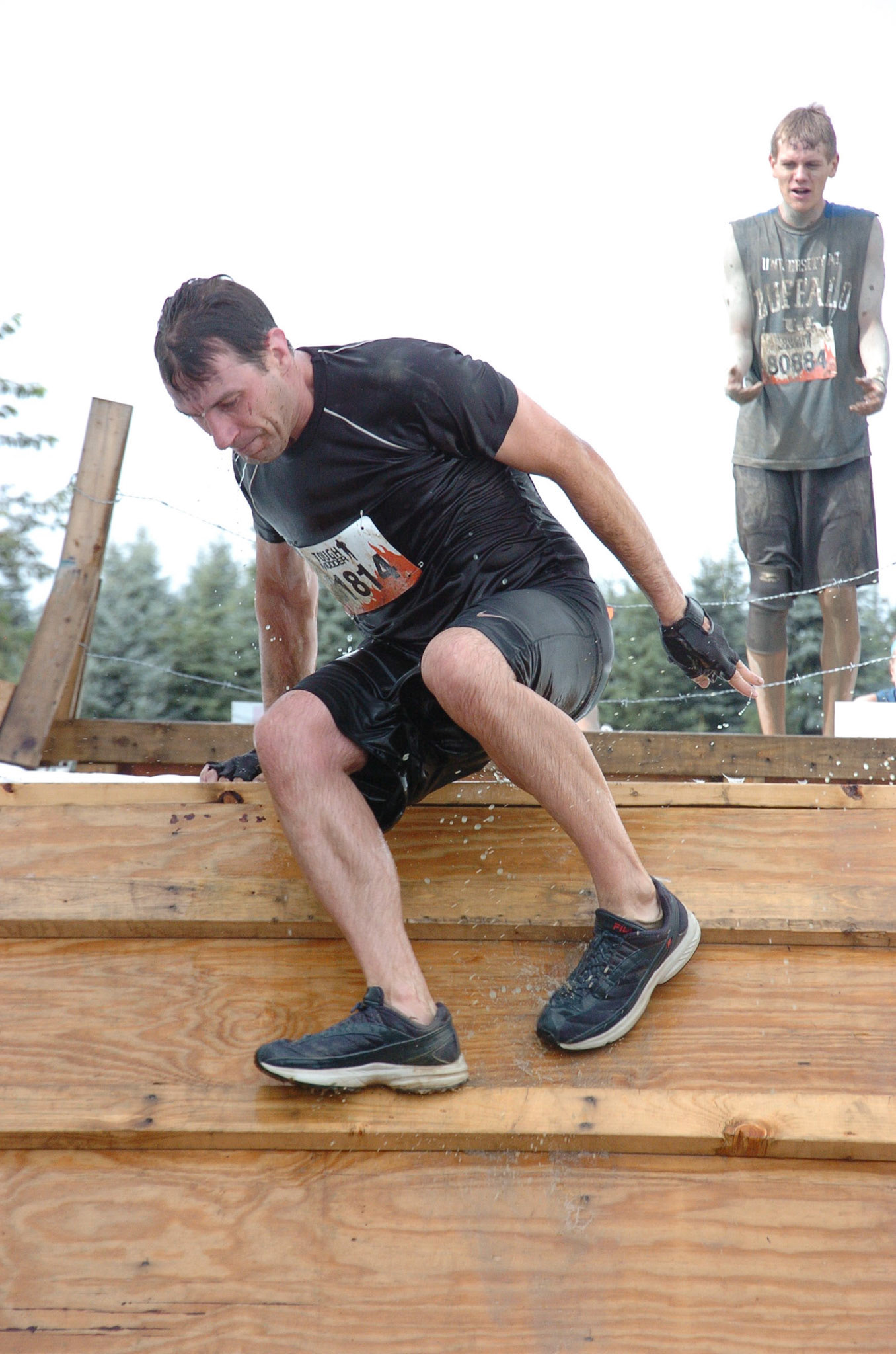Climbing out of Arctic Enema - swimming through a dumpster full of ice cubes