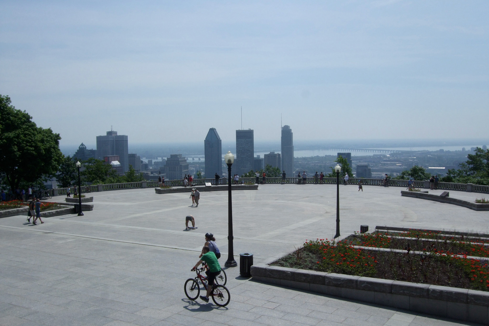 The view of Montreal from the Mount Royal belevedere takes your breath away