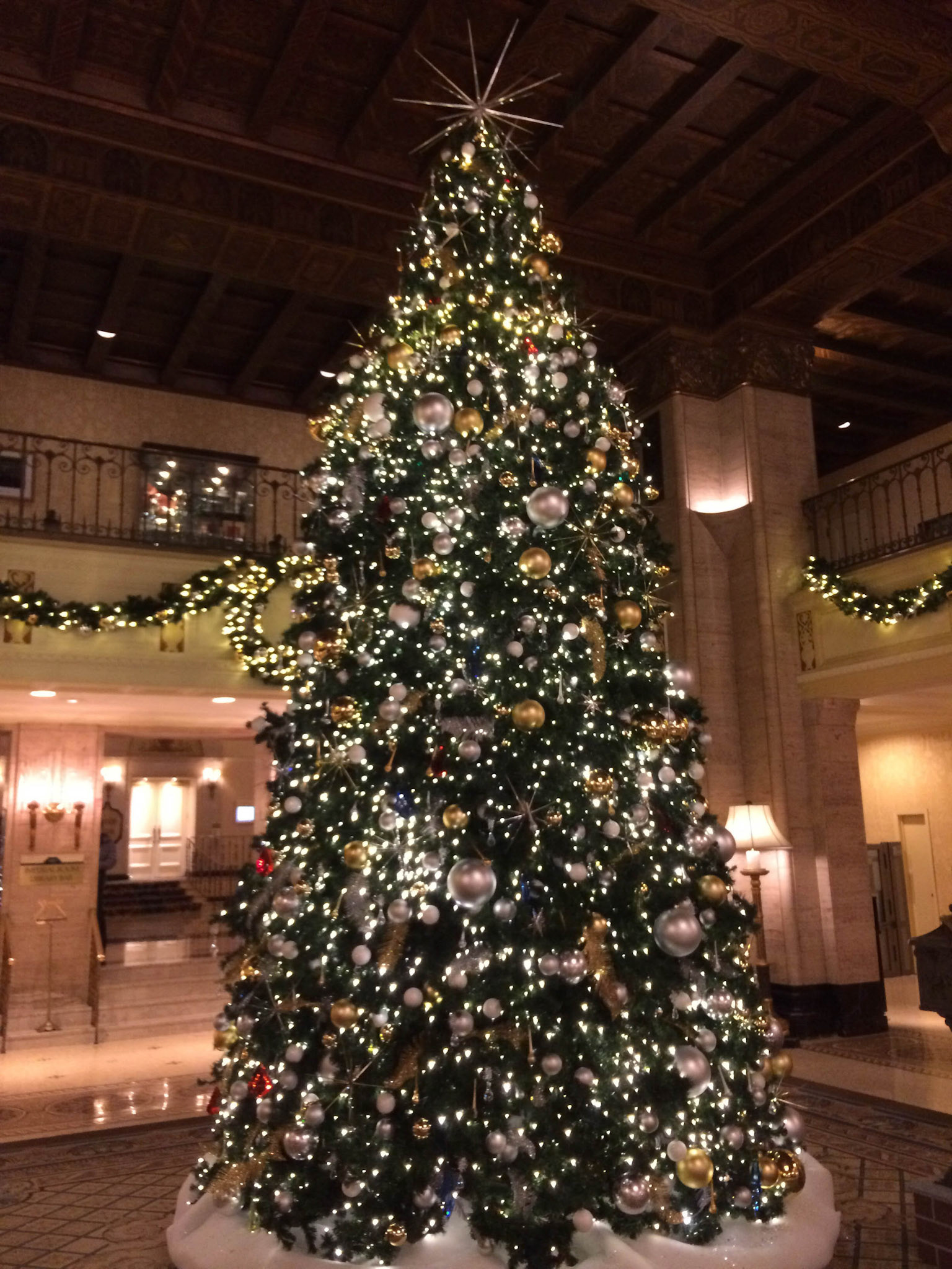 Beautiful Christmas tree in the Royal York lobby