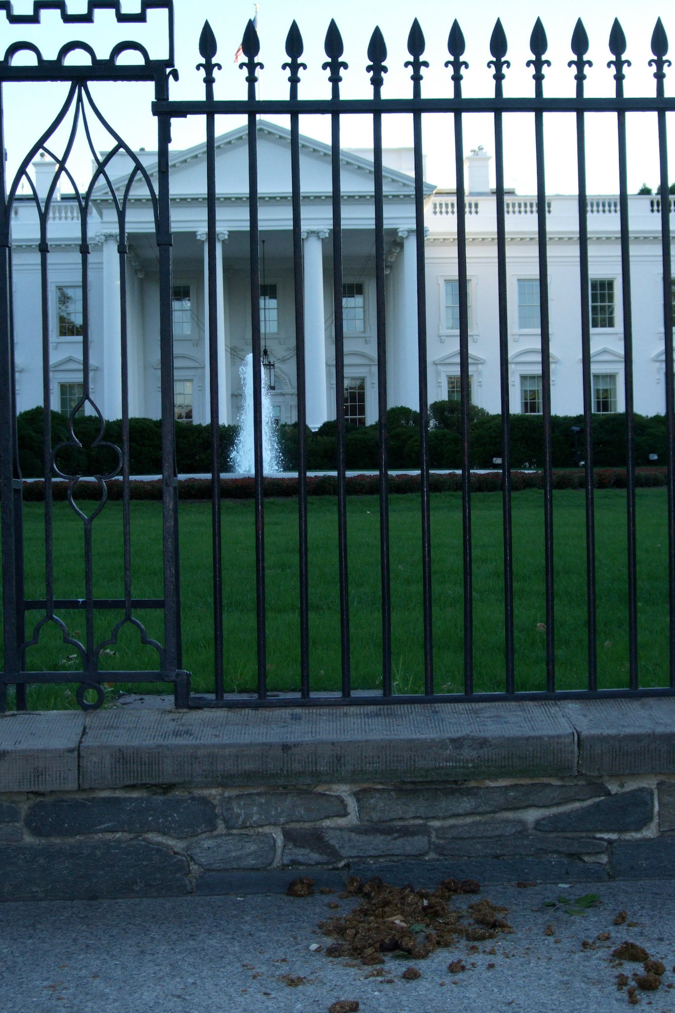 Yes, that is what you think it is dropped in front of the White House. Smelly protest?