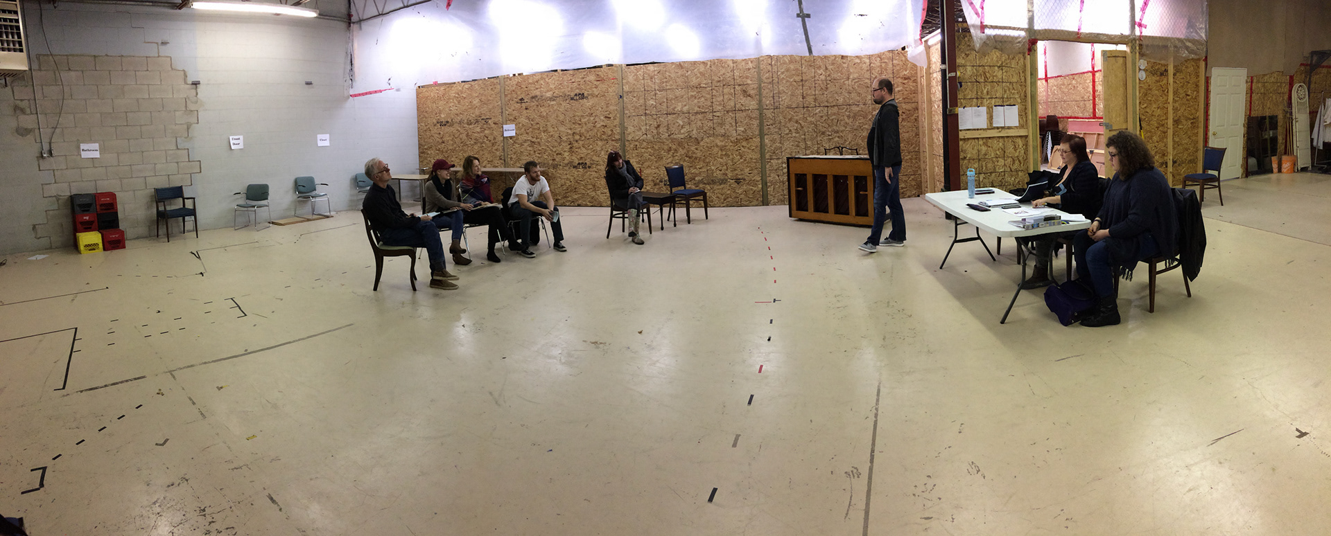 Rehearsals behind the scenes for "Vanya and Sonia and Masha and Spike" by Christopher Durang