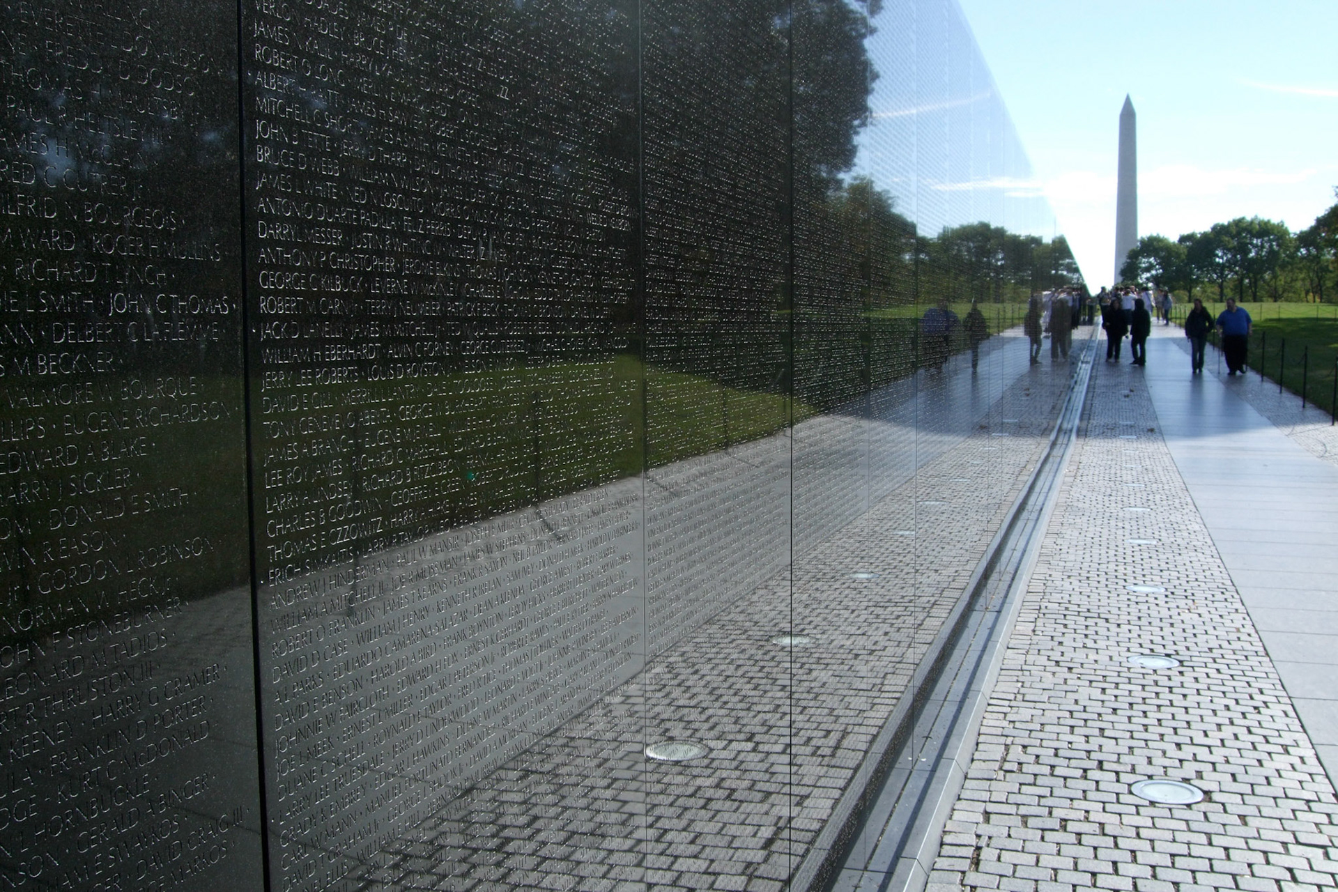 Though the design was quite controversial to many, it's a pretty moving memorial. 58,159 names are displayed on the granite walls