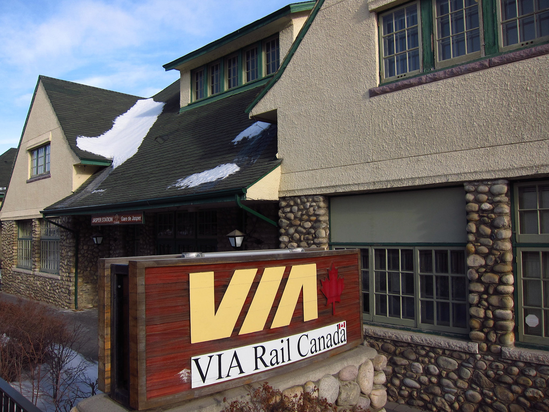 The beautiful, historic Jasper train station right in the heart of town