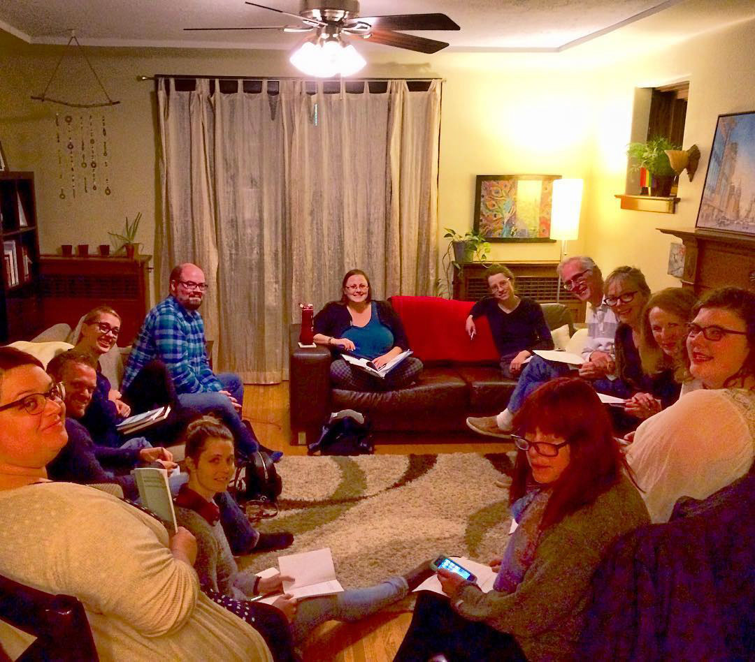 Somehow we managed to fit the whole cast and most of the crew in my living room for the first script read!! 😍😍😍 this team who’re bringing “Vanya and Sonia and Masha and Spike” by Christopher Durang to life: this show is go