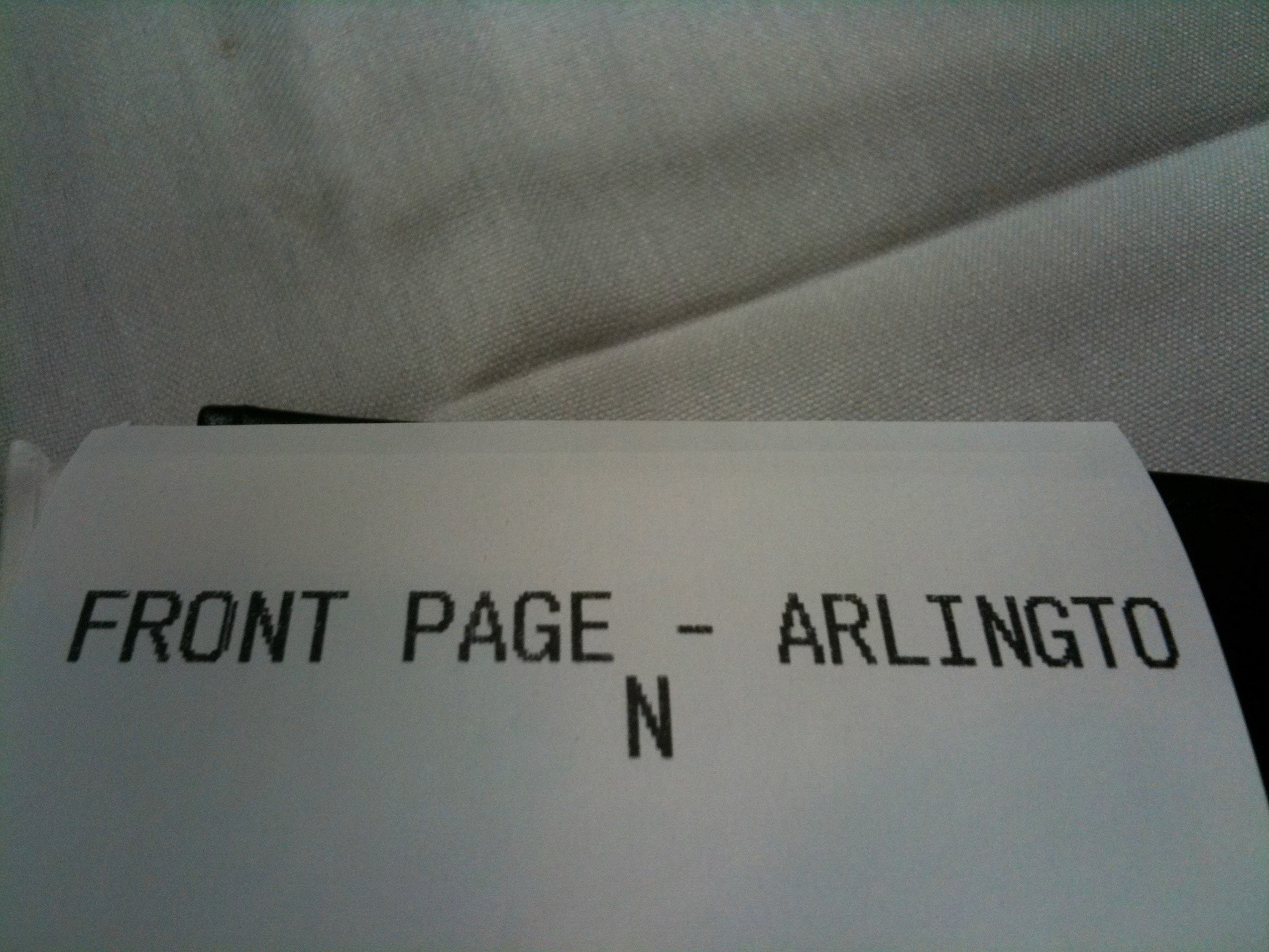 Awful typography on my lunch receipt. Honestly, now.