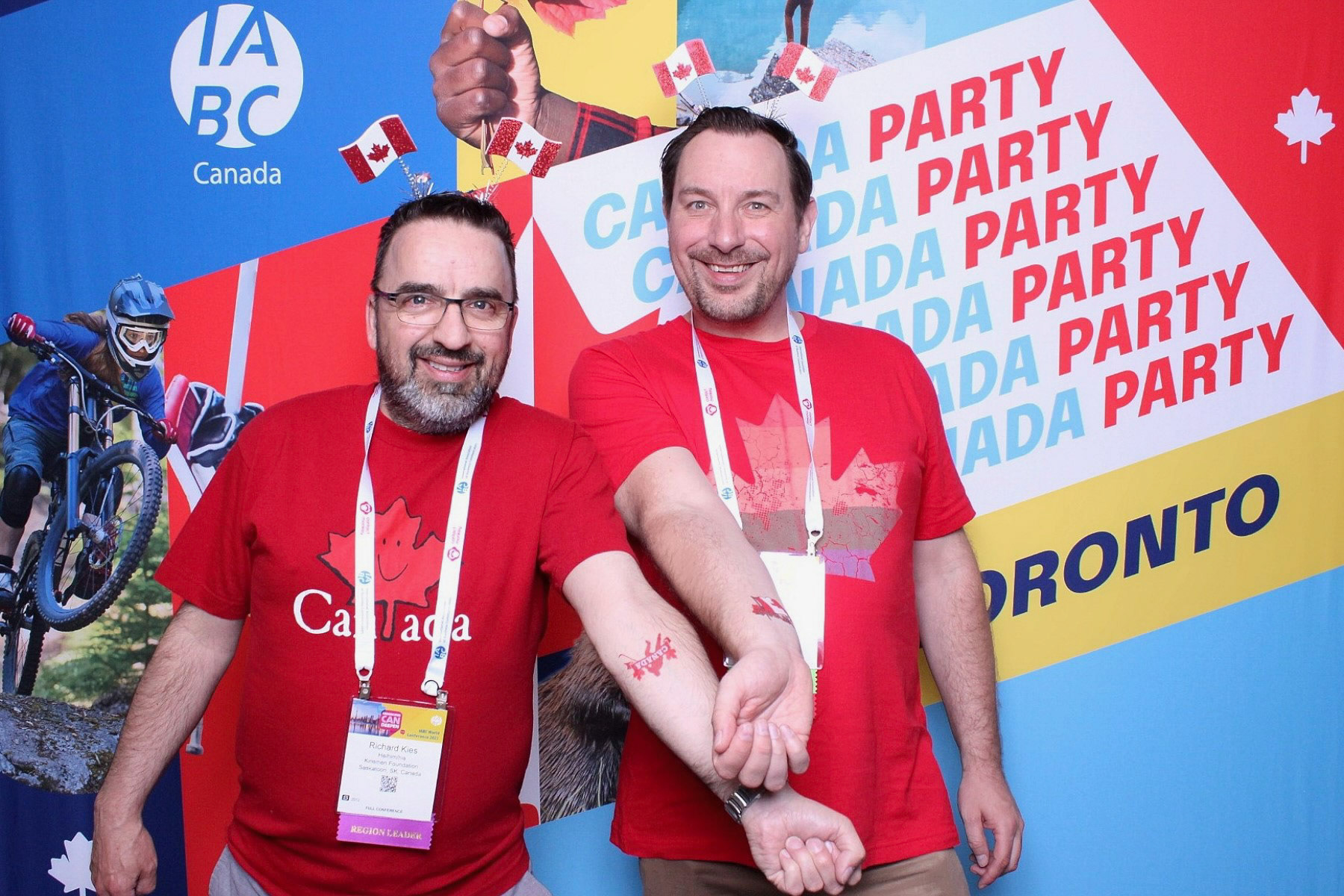 At the Canada Party with Canada West Region incoming chair, Richard