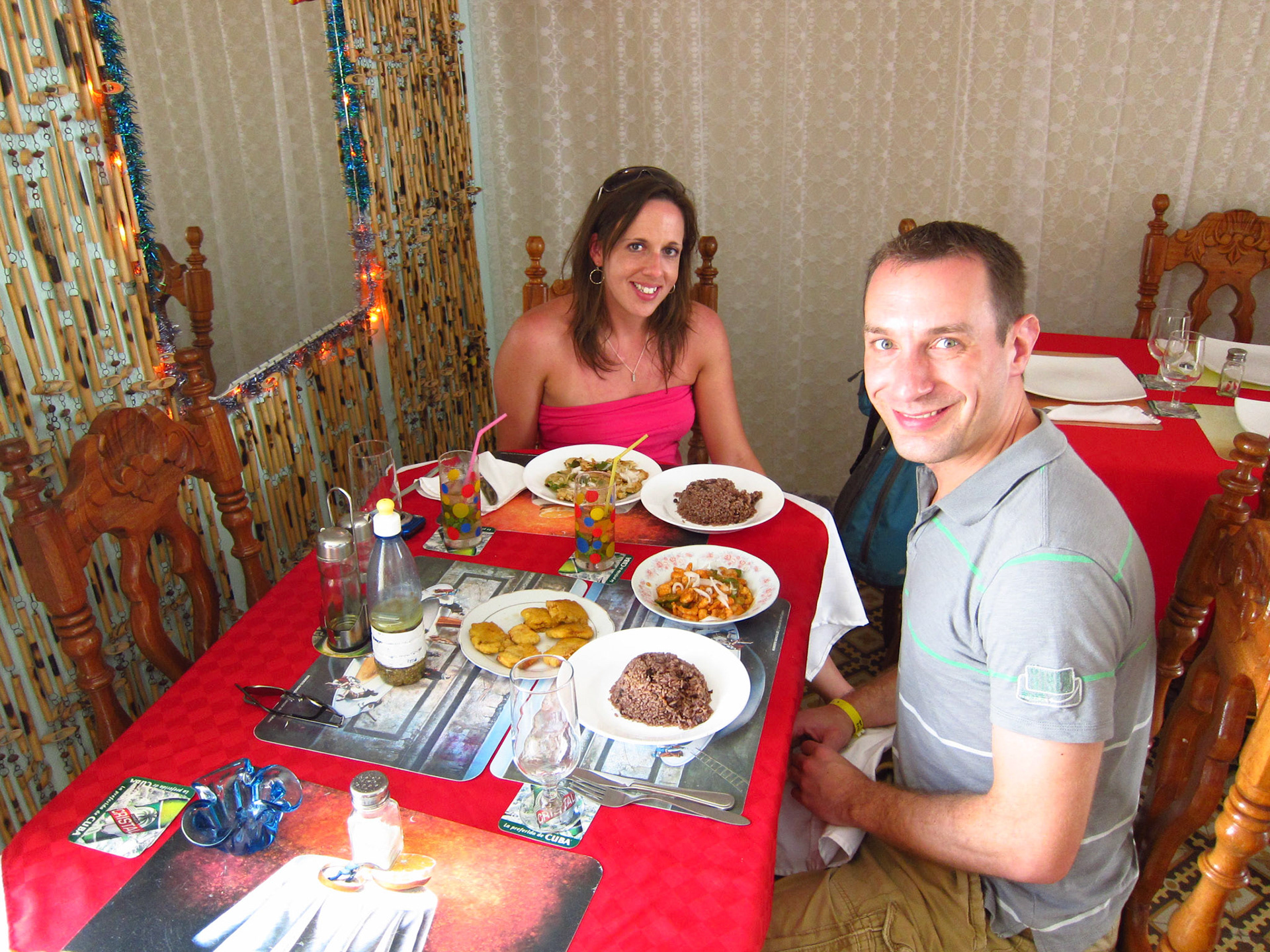 Our tour guide led us to lunch at a family's apartment in Havana - delicious!