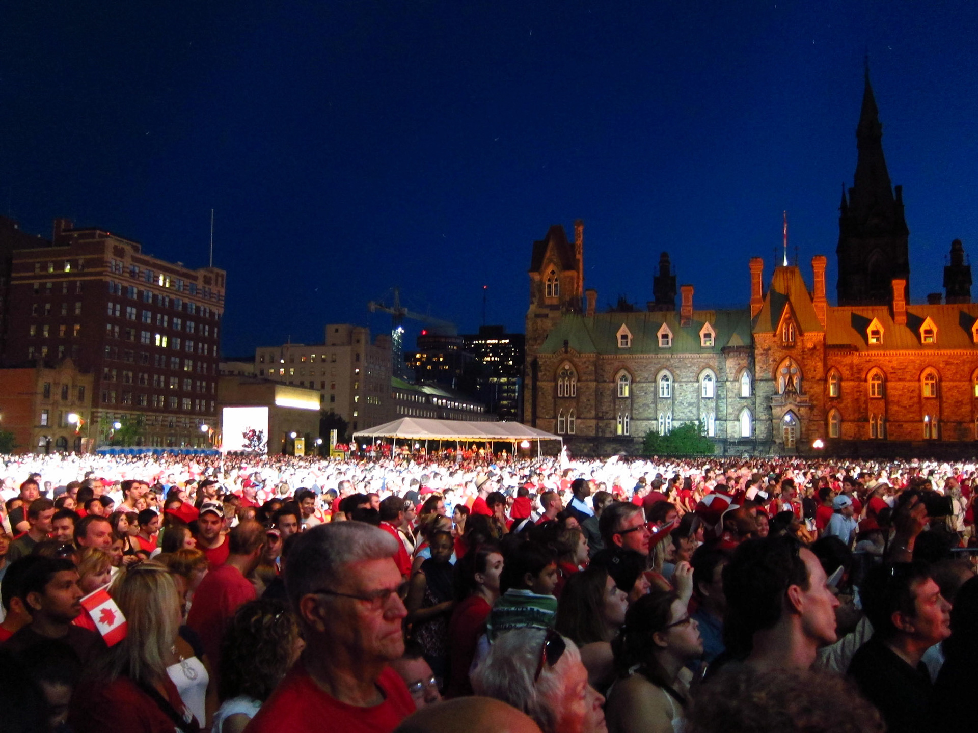 The crowd on Parliament Hill was huge - amazing energy