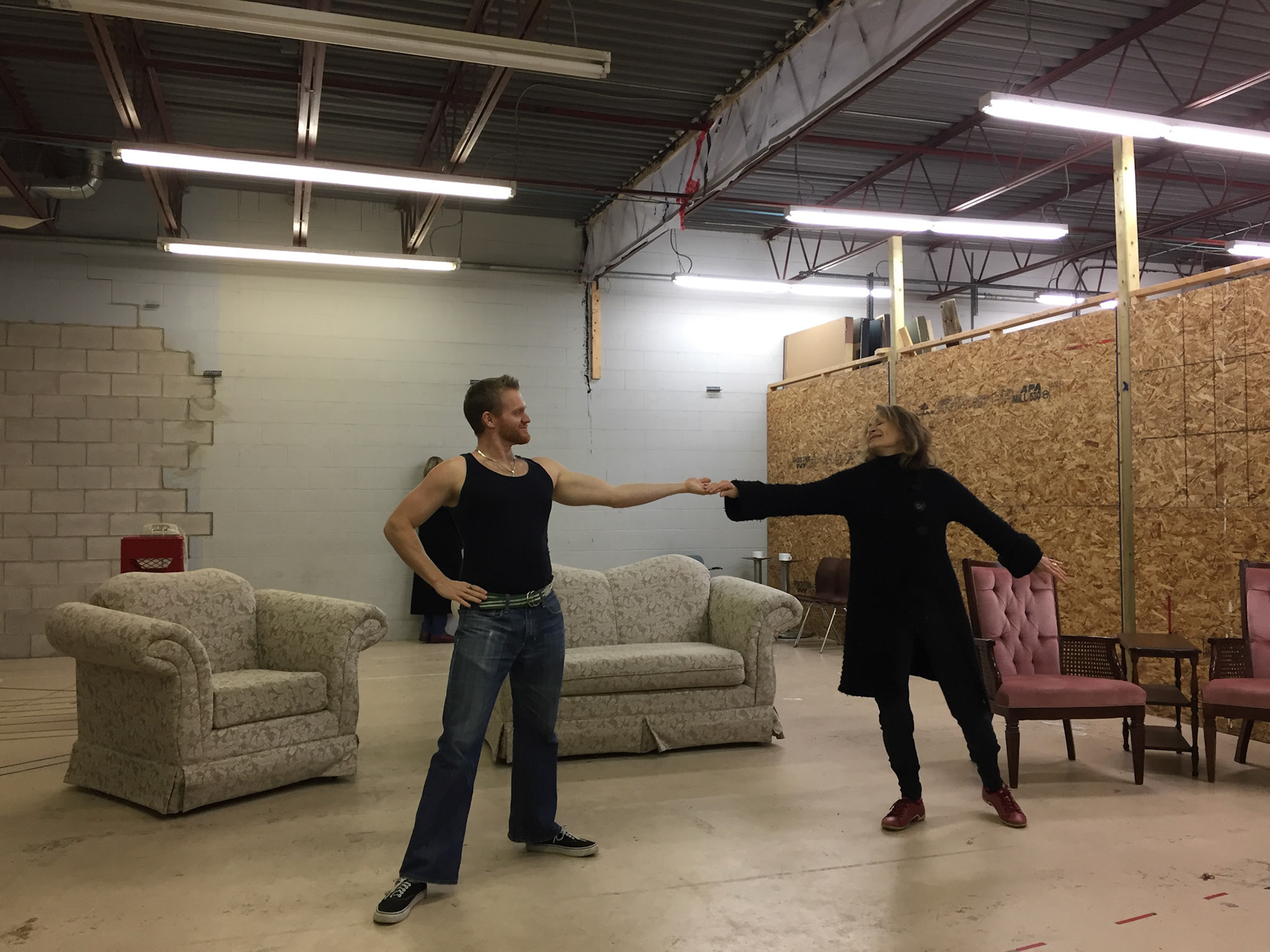 Rehearsals behind the scenes for "Vanya and Sonia and Masha and Spike" by Christopher Durang