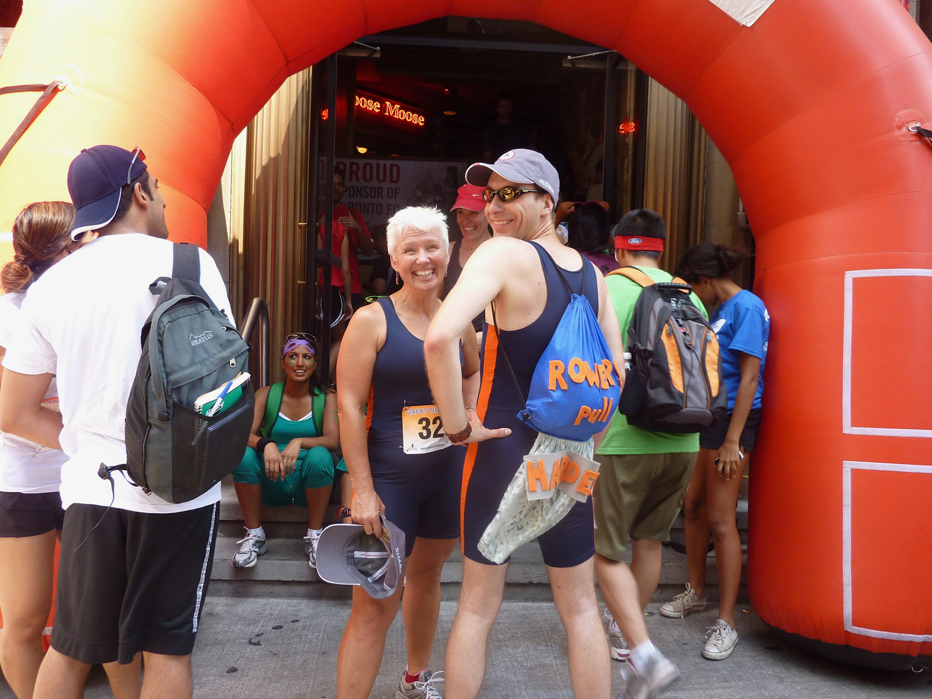 Vida and I - Team Rowers Pull Harder - at the starting line for the Great Urban Race