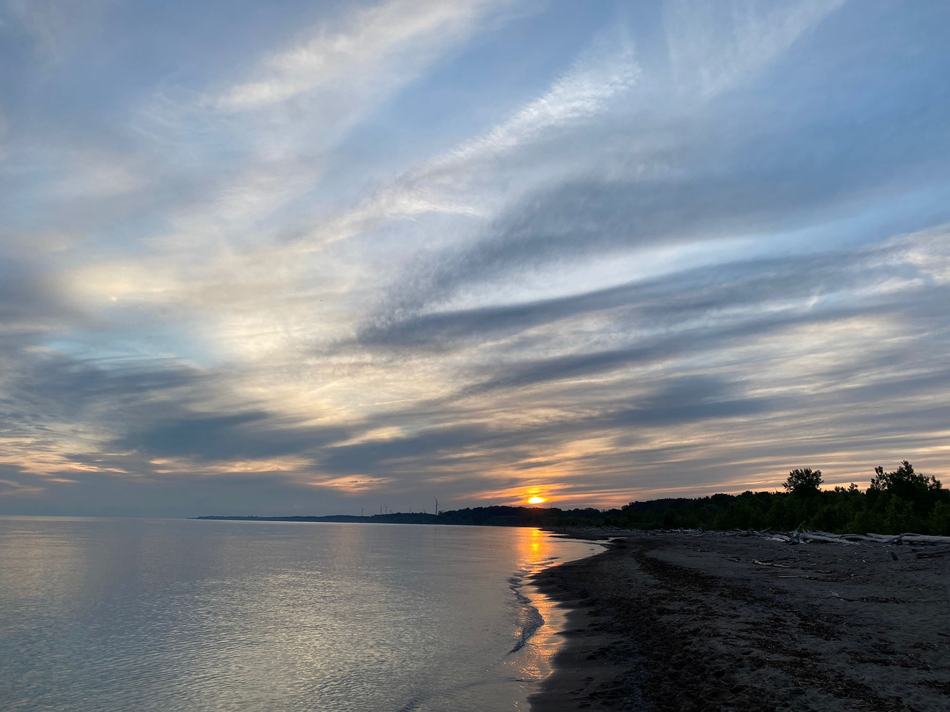 At Port Burwell beach