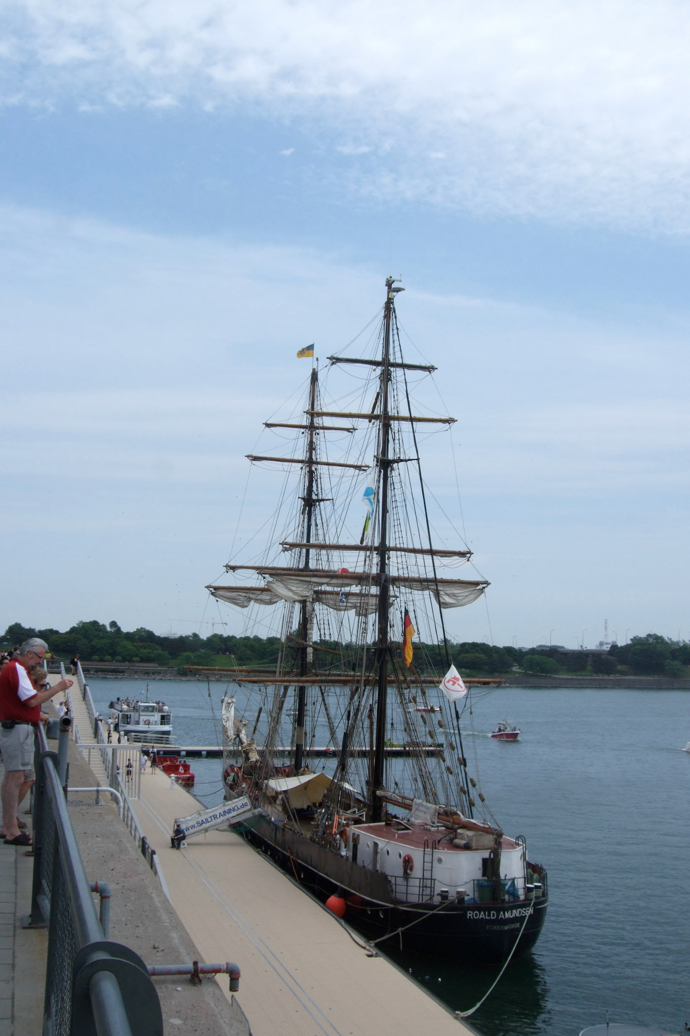A tall ship at the Old Port of Montreal