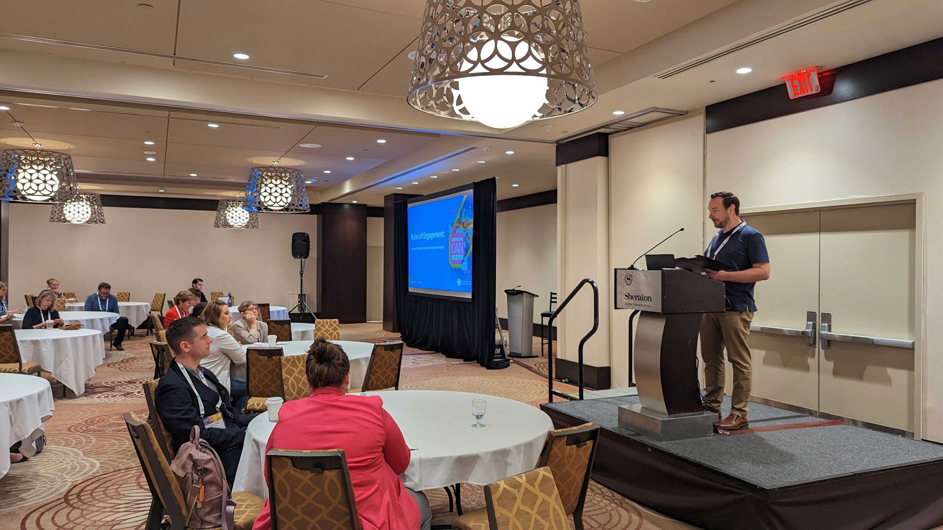 Moderating a session at World Conference