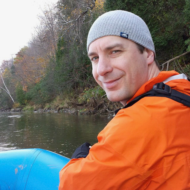 Rafting down the Grand River in Paris, ON - gorgeous autumn day!