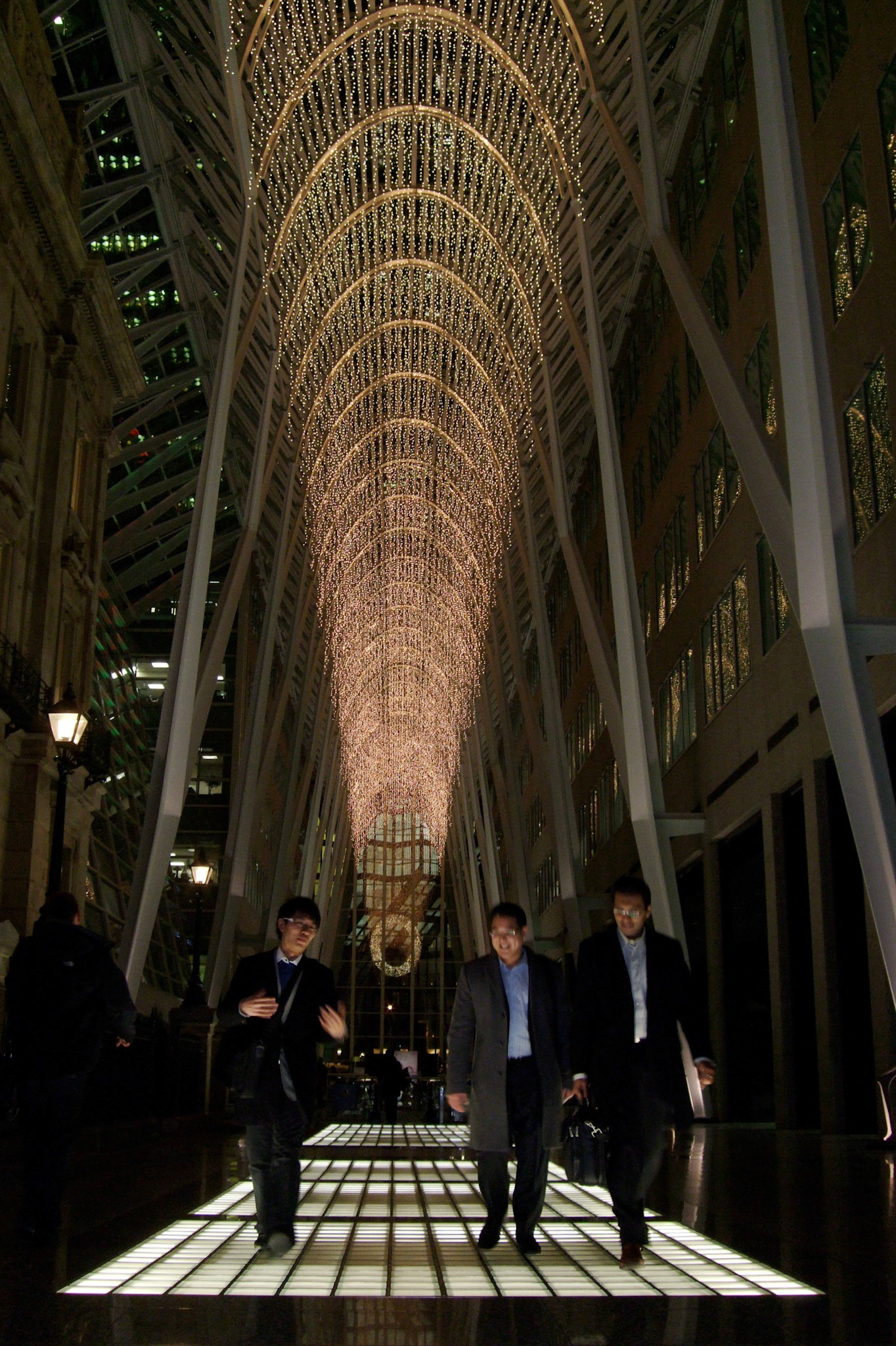 Award for most magical use of icicle lights: Christmas lights at Brookfield Place, Toronto
