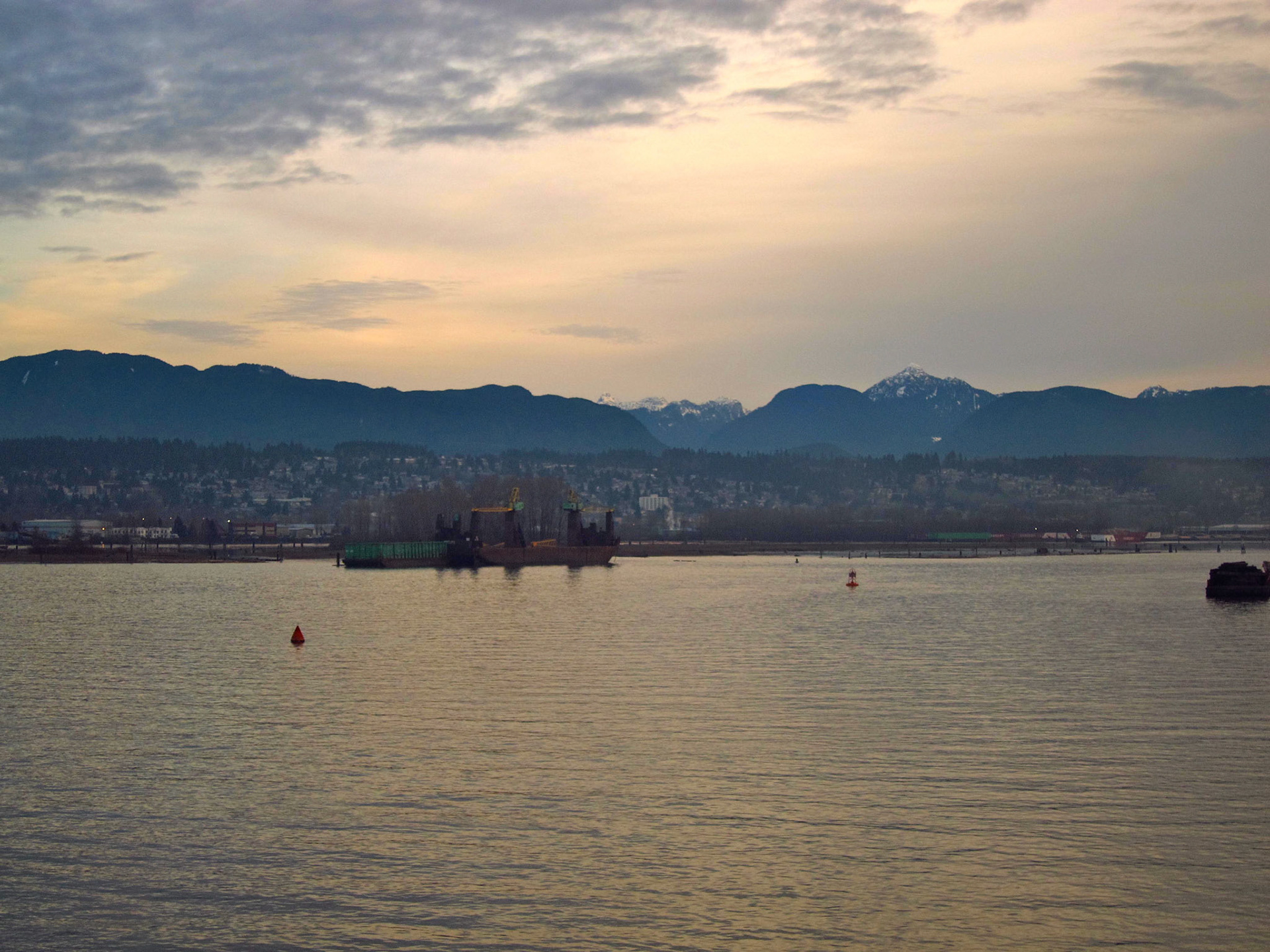 The Fraser River approaching Vancouver