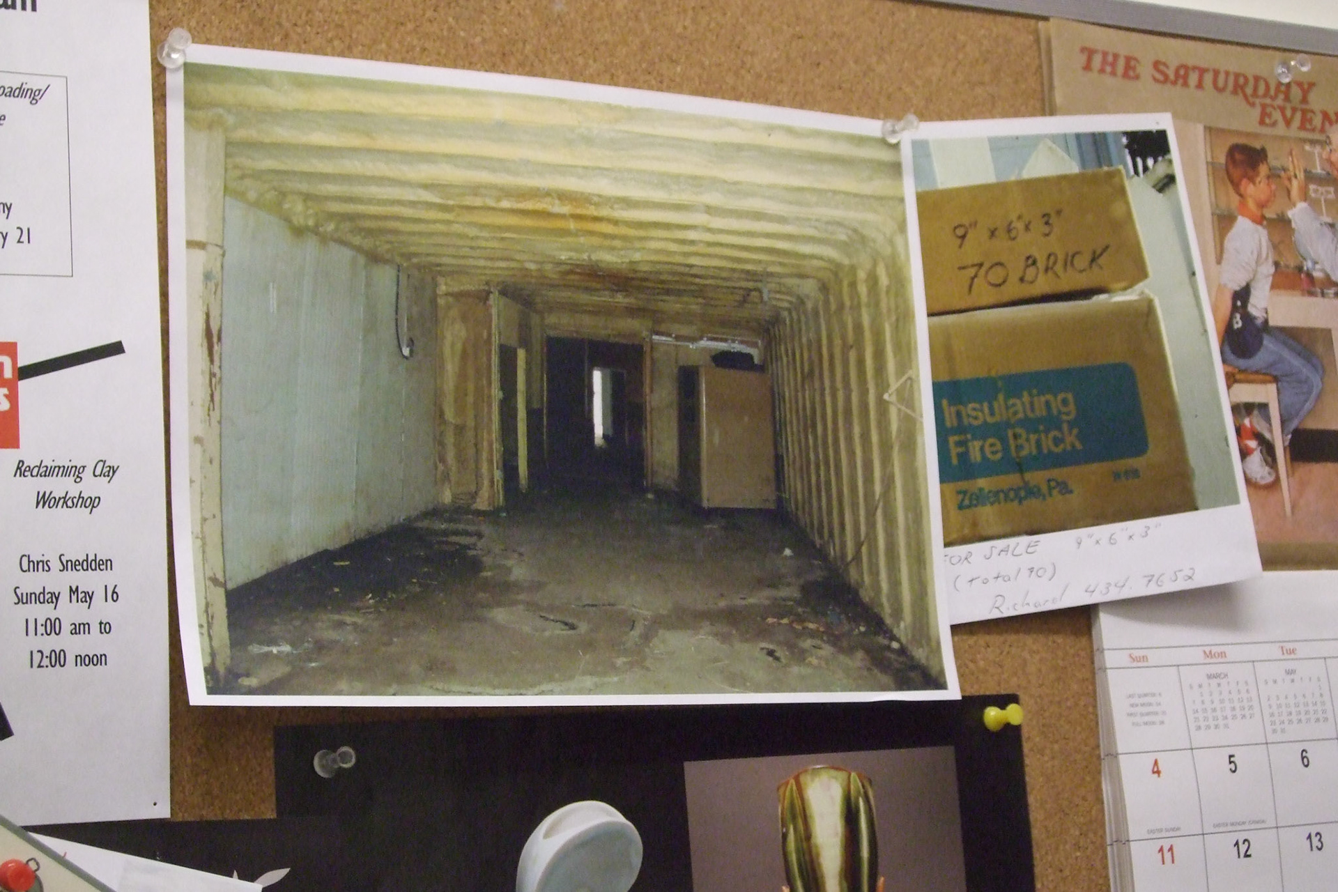 A photo on the wall of the Clay Art Centre shows the space before the restoration. Quite the improvement!