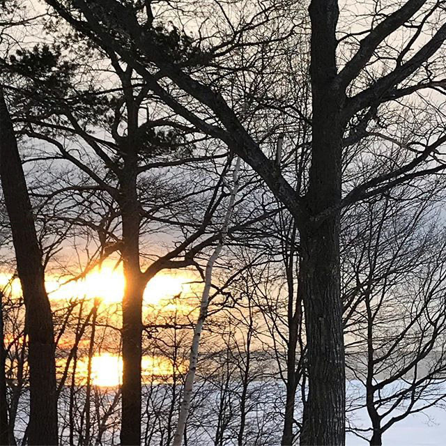 Today’s winter sunset over Georgian Bay