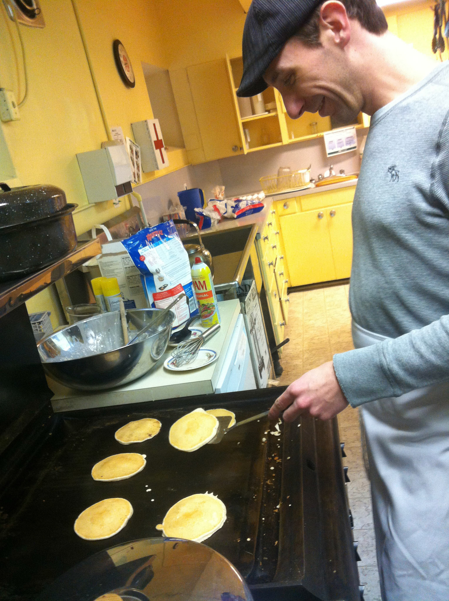 It's a good morning for... Cooking breakfast for those less fortunate at Christ Church. #goodmorning #itsagoodmorningfor