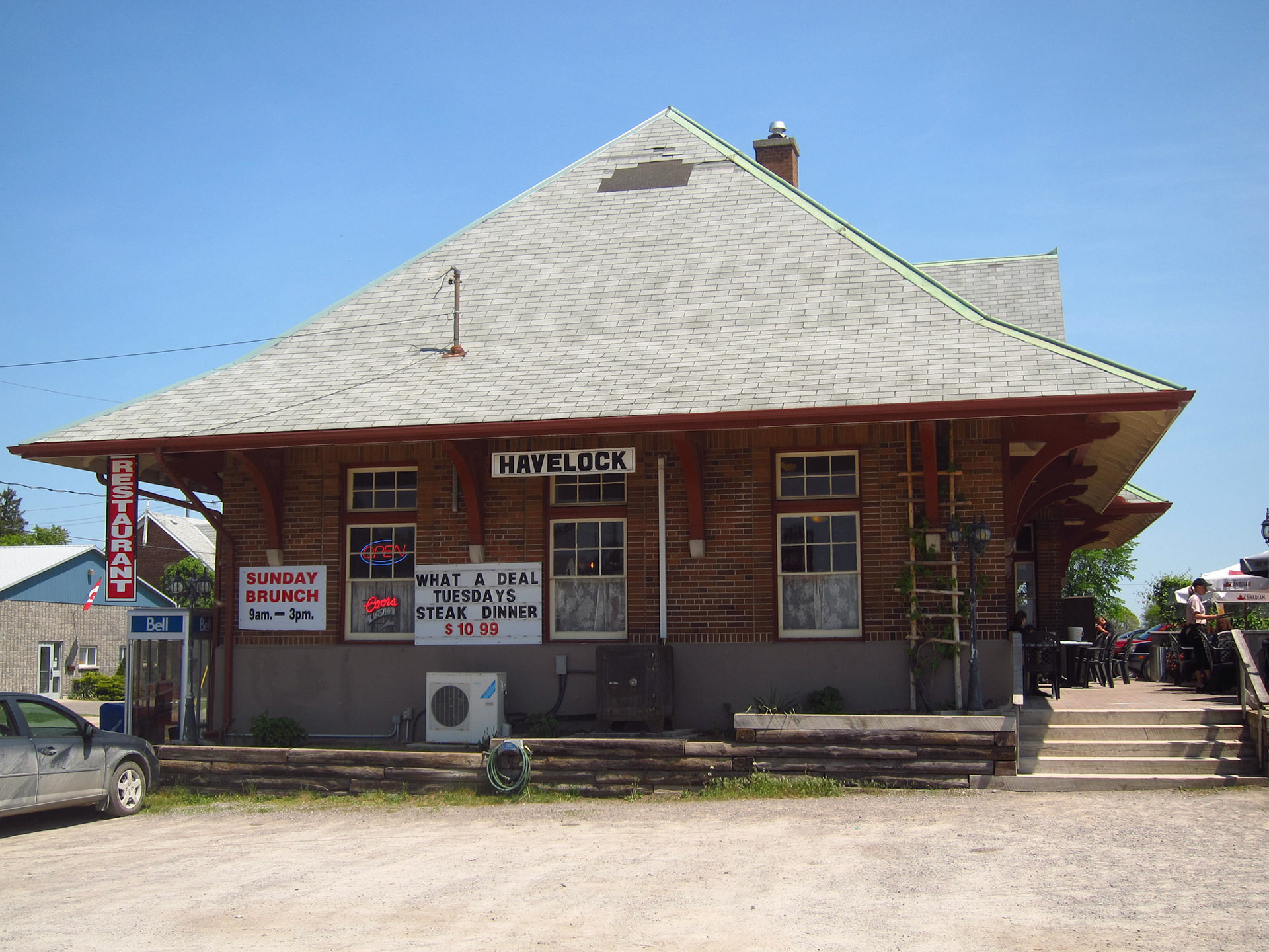 Roadtrip joy: stopping for small-town sights. The old train station in Havelock, Ontario