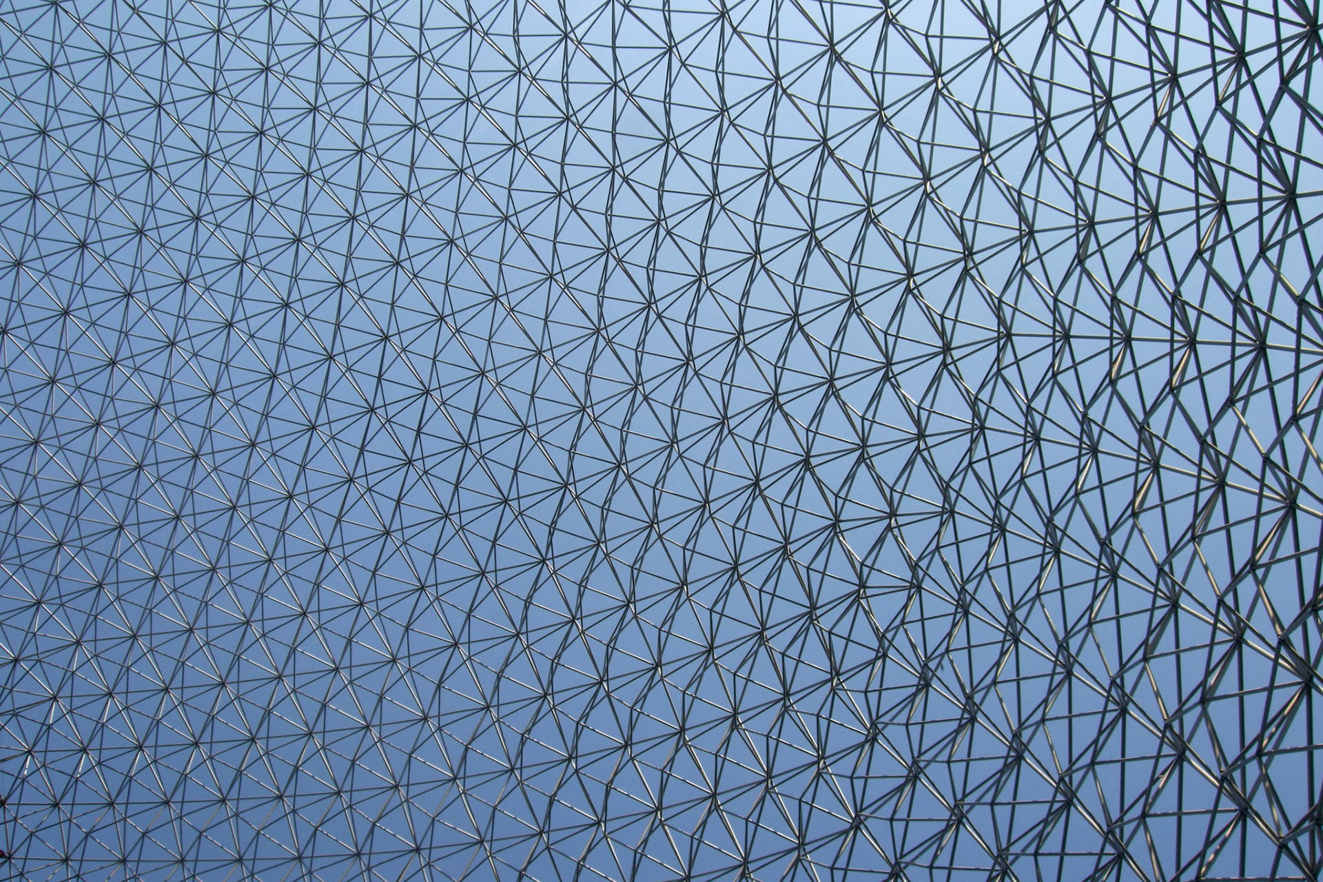 Detail of the geodesic dome structure of the Montreal Biosphere