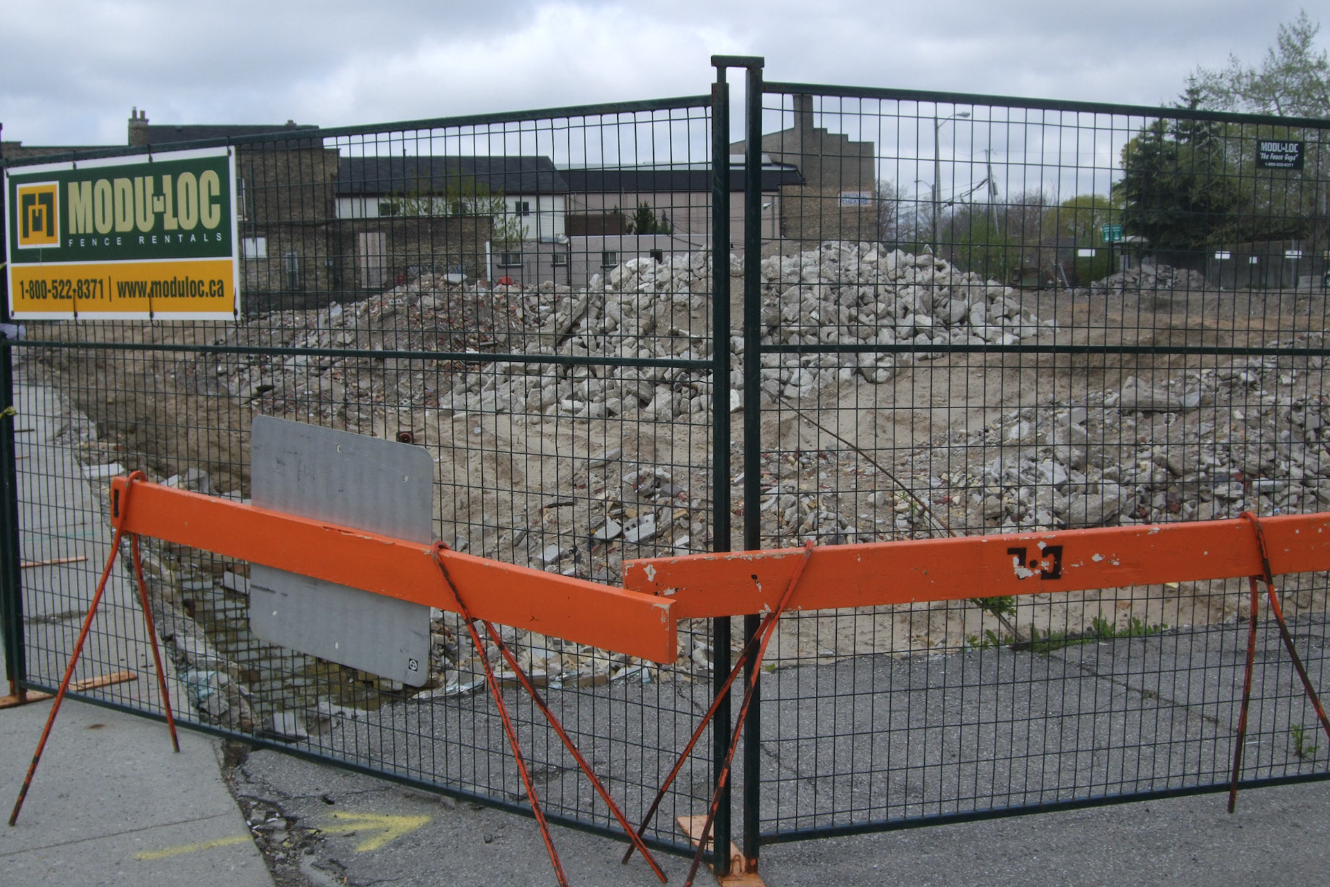 Site of the former legendary Embassy Hotel concert place - burned to the ground last summer. Going to become condos